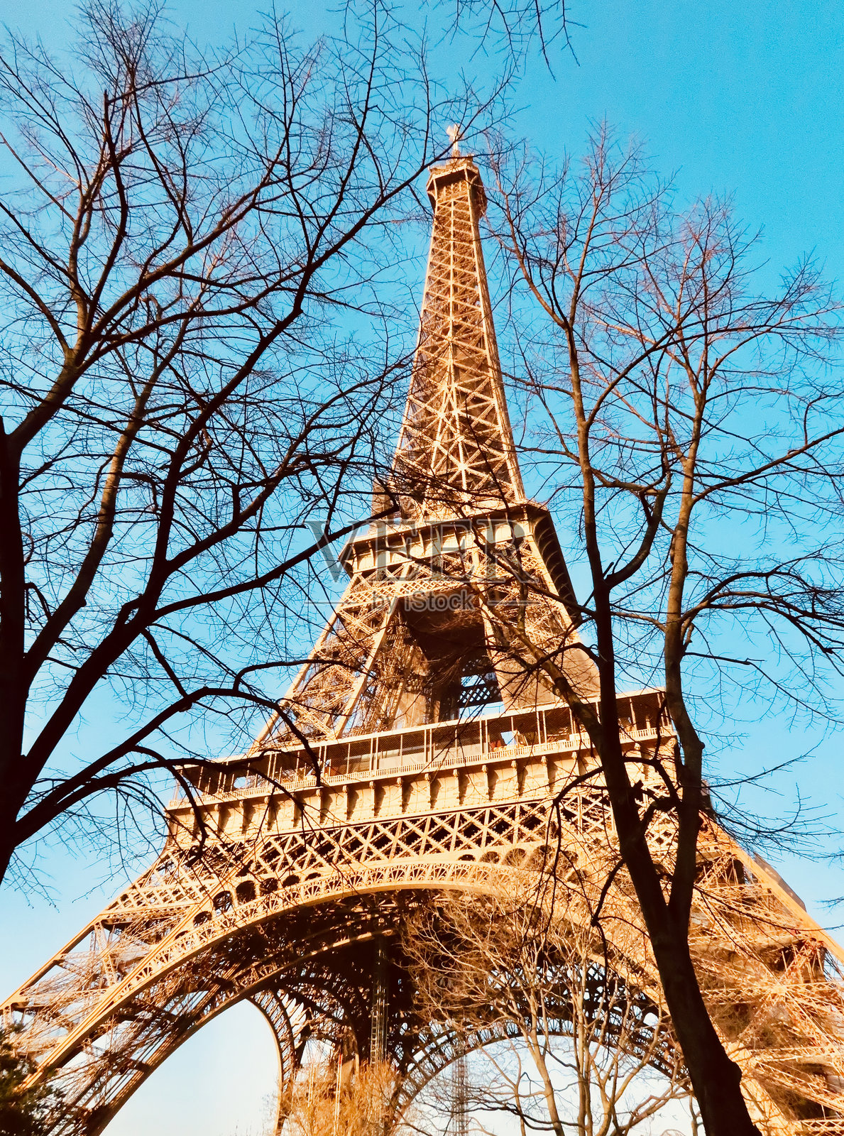 巴黎的纪念碑,埃菲尔铁塔。法国照片摄影图片