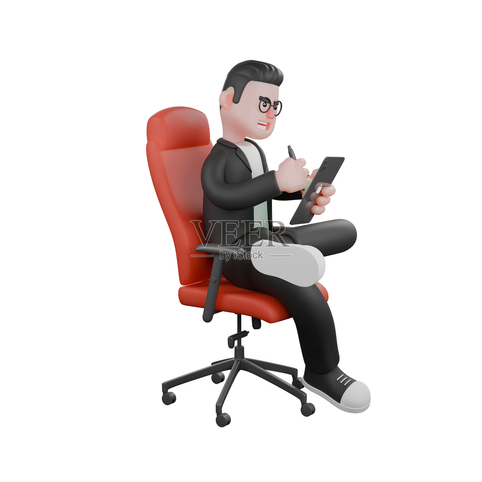 卡通男性编辑,3D出版行业照片摄影图片