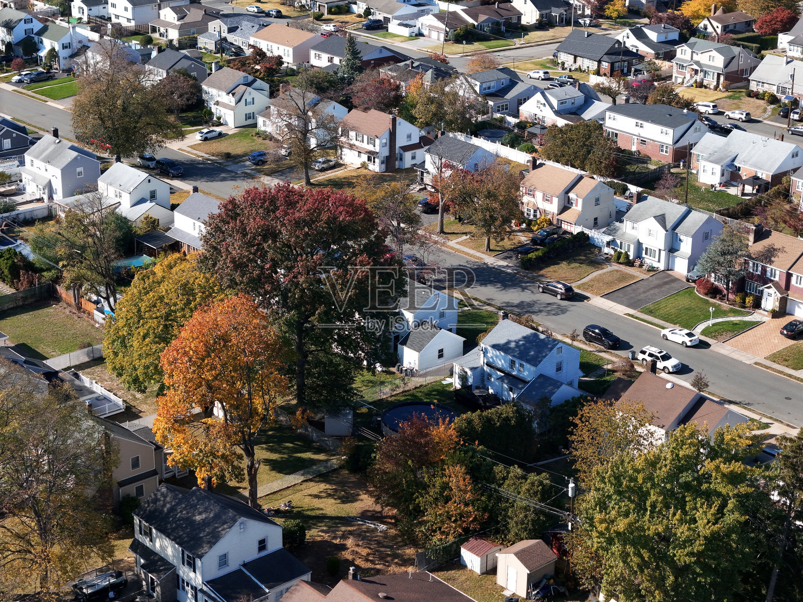 秋天的蓝领工人社区照片摄影图片
