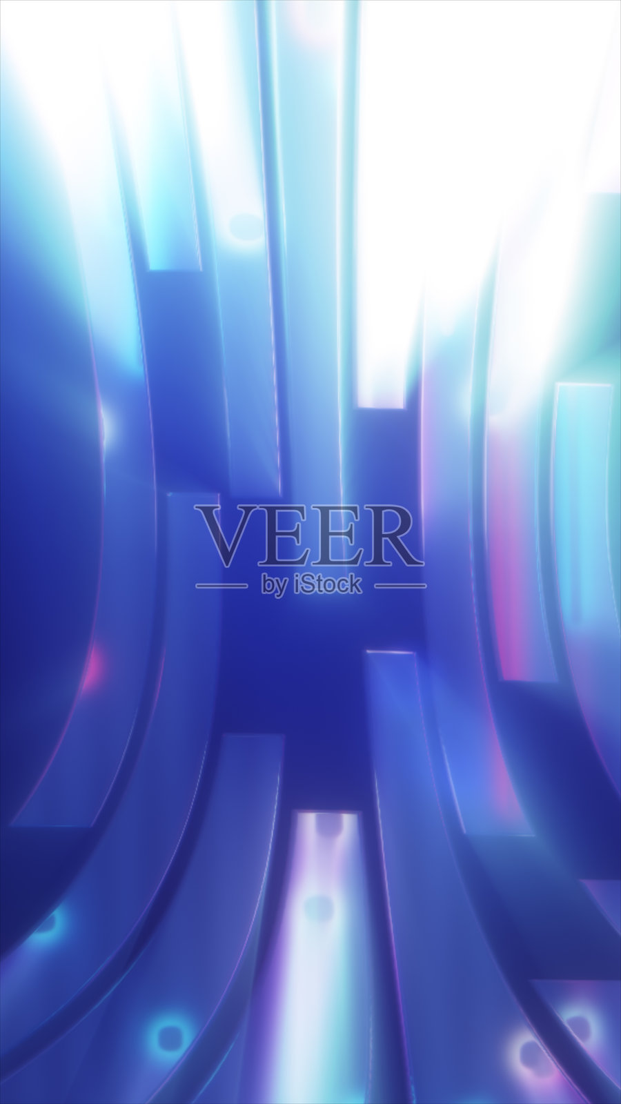 具有未来感灯光效果的抽象蓝色发光金属面板照片摄影图片