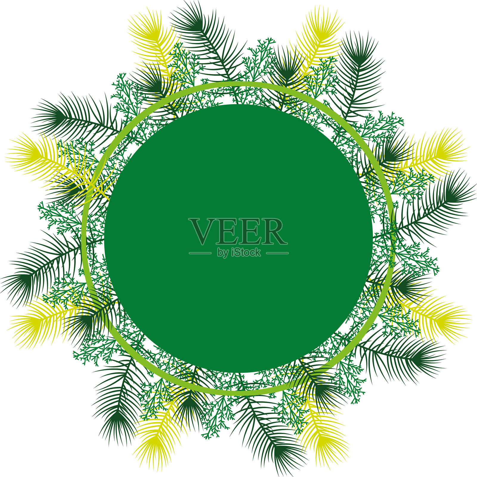 抽象的简约背景,带有自然线条艺术 - 春季主题 - 库存插画插画图片素材