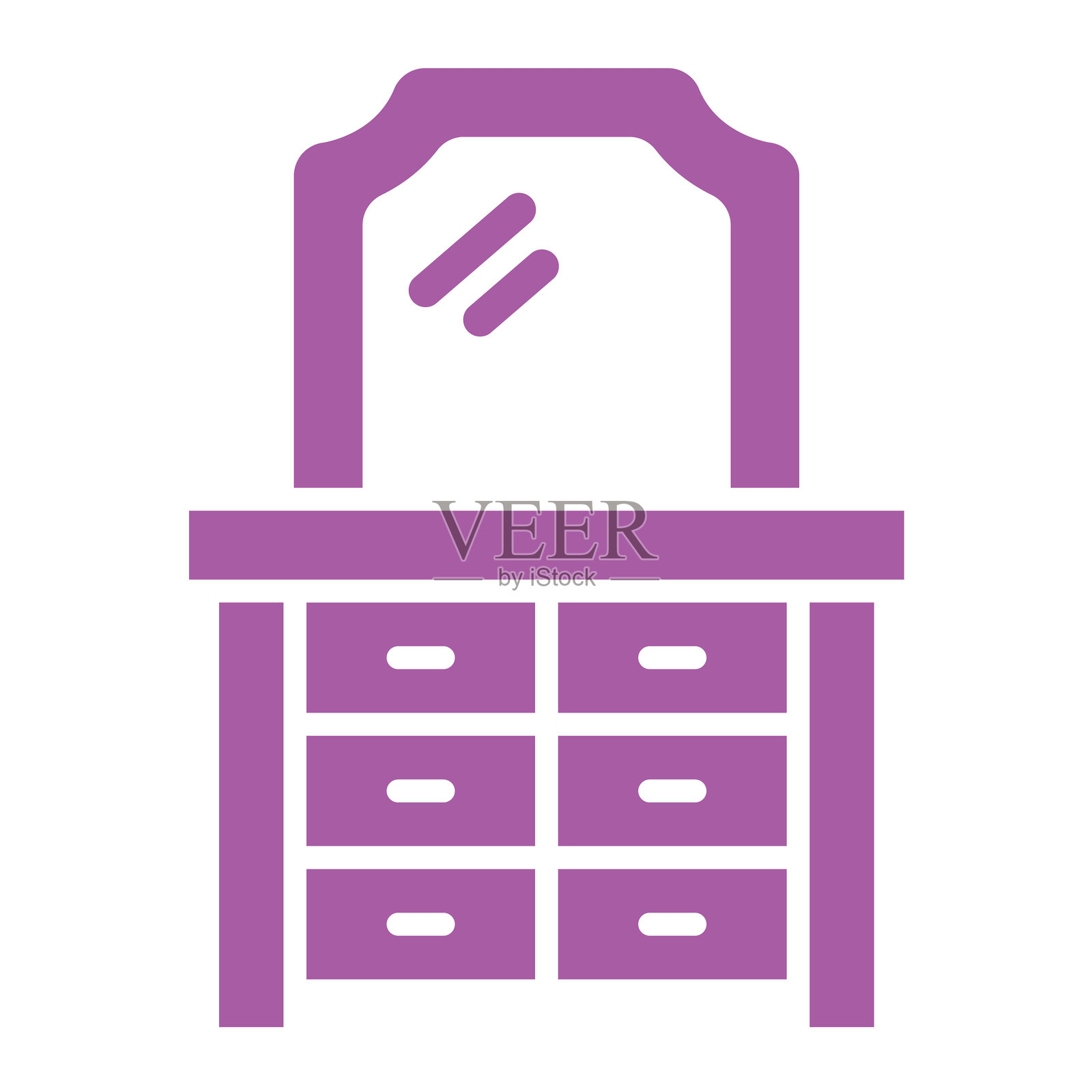 梳妆台矢量图标设计插画插画图片素材