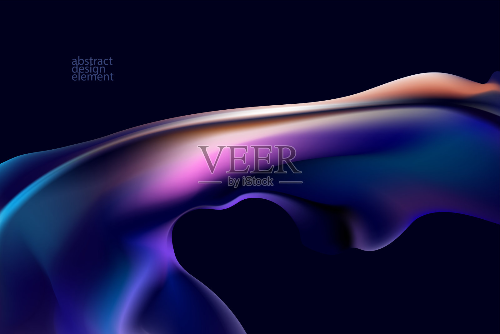 流体虹彩形状的抽象背景插画图片素材