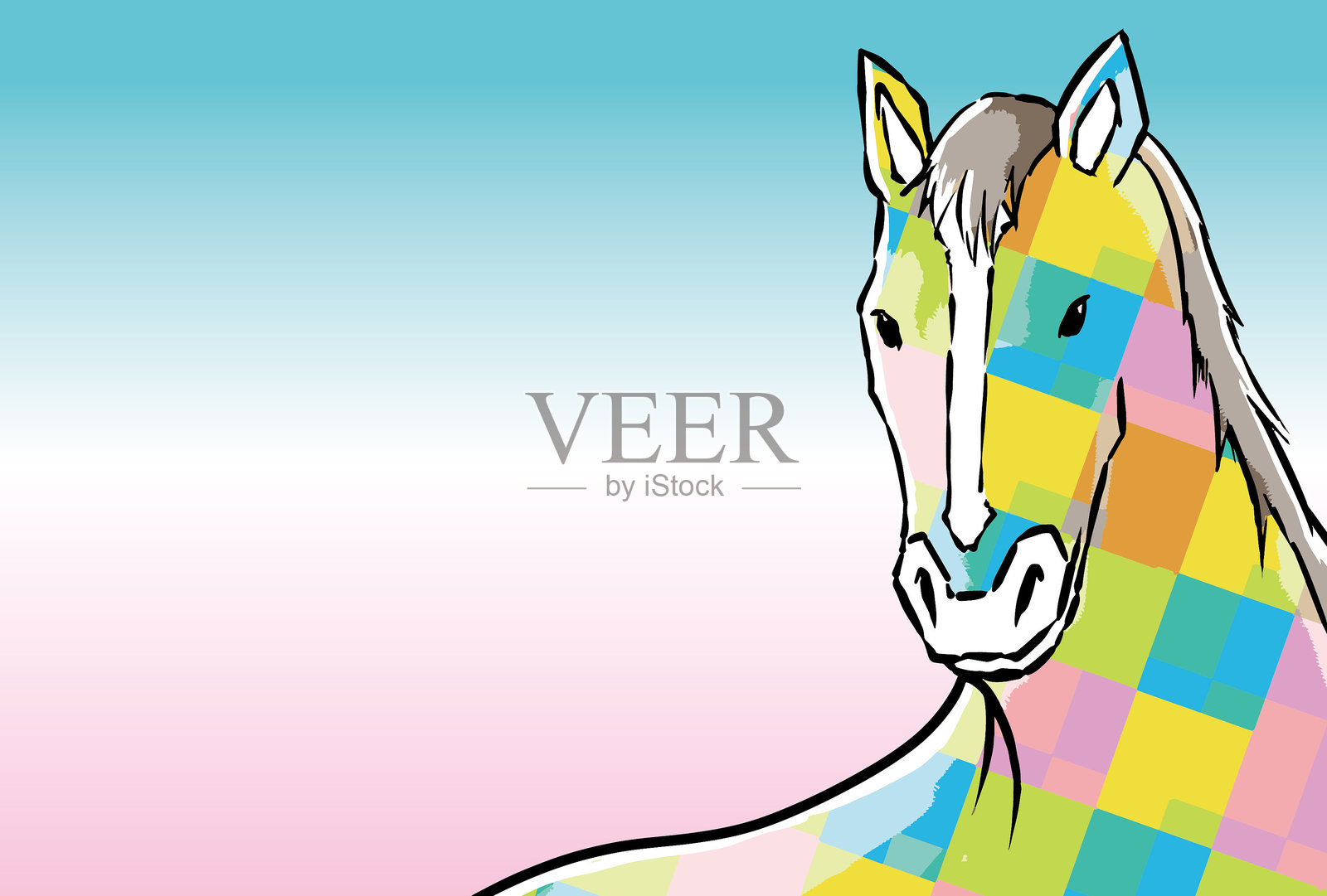 卡通漫画彩纸屑彩色背景插画图片素材