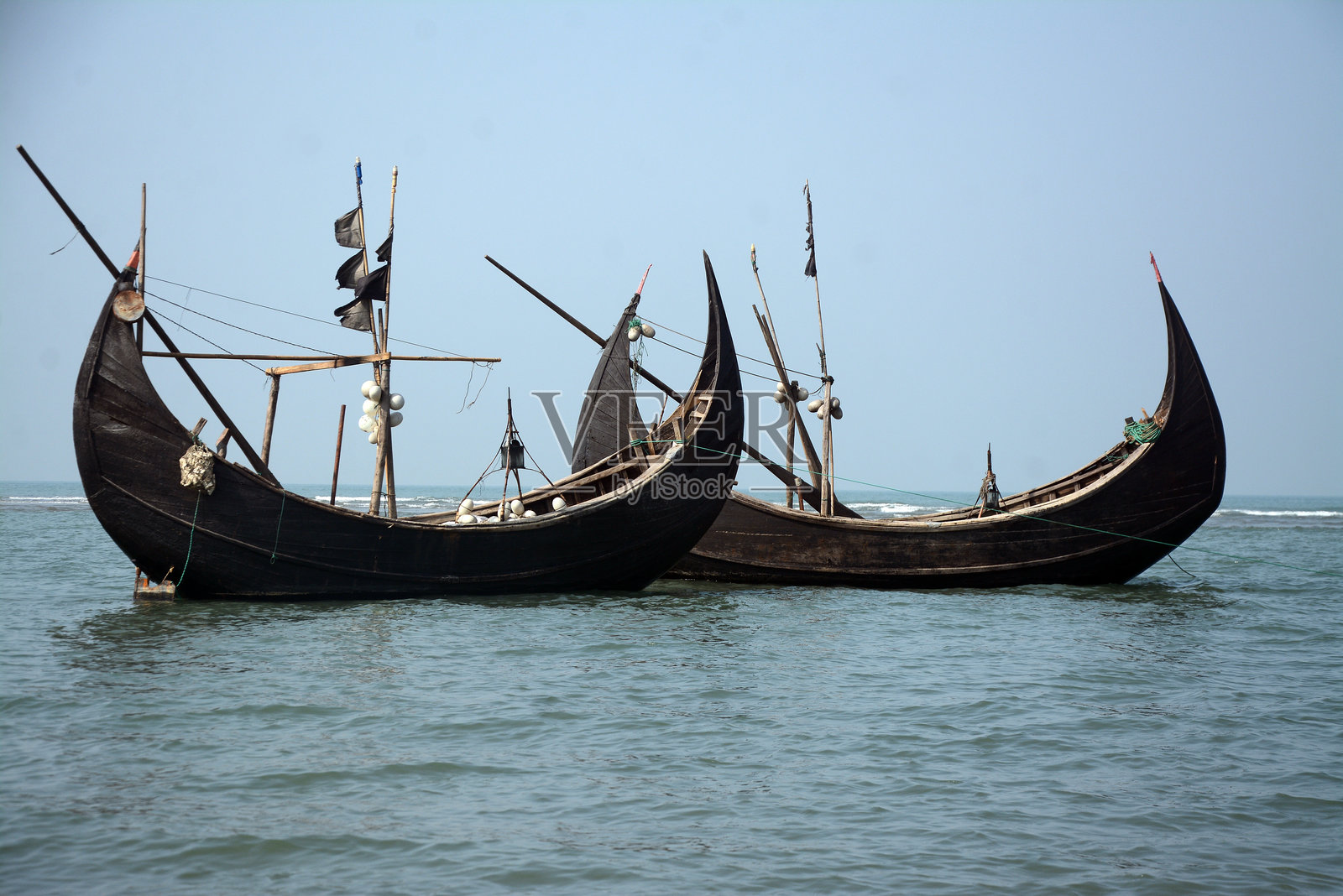 考克斯巴扎的时尚且经典的美丽渔船照片摄影图片