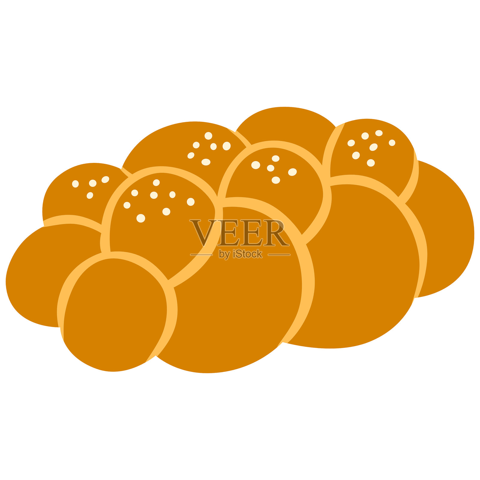 哈拉安息日面包矢量图标插画图片素材