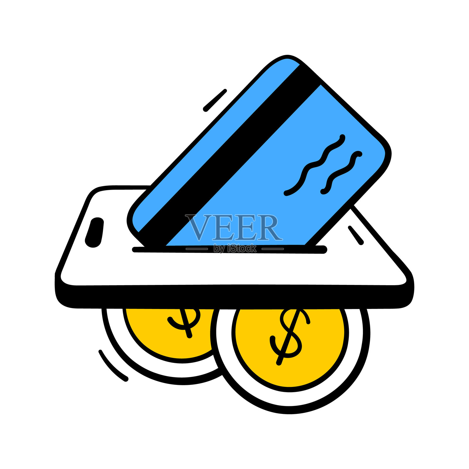 在线支付插画图片素材