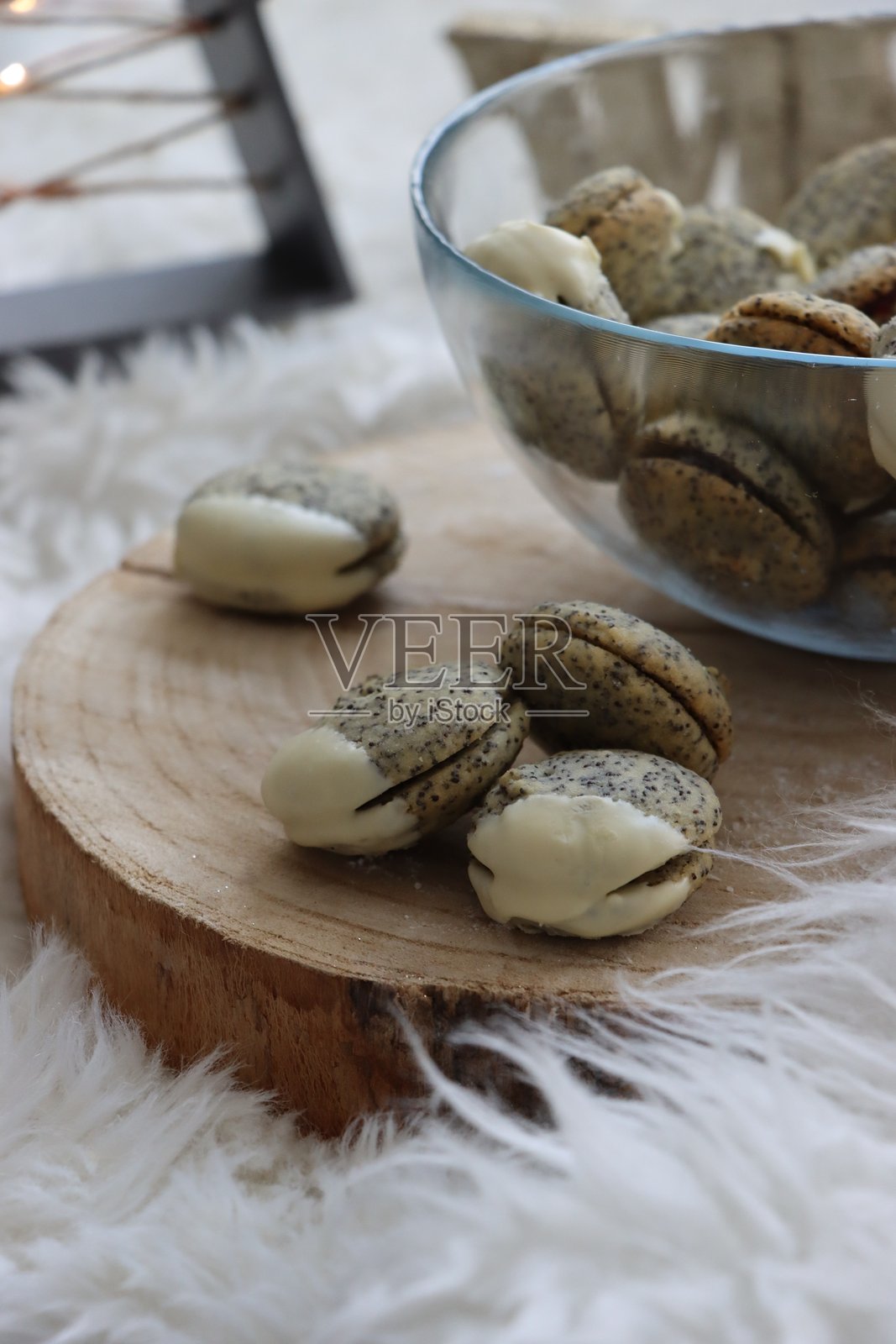 自制新月形饼干照片摄影图片