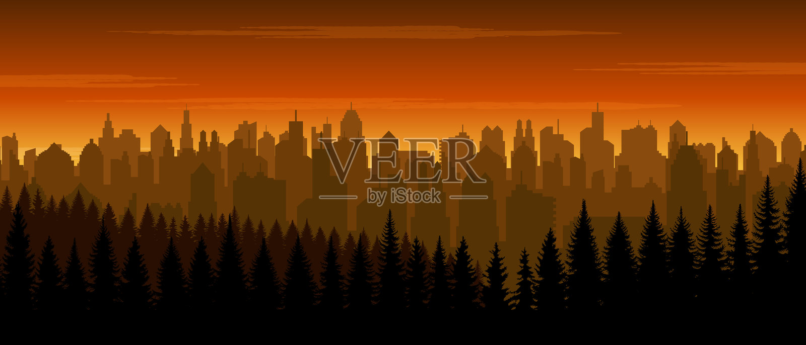 城市矢量背景插画图片素材