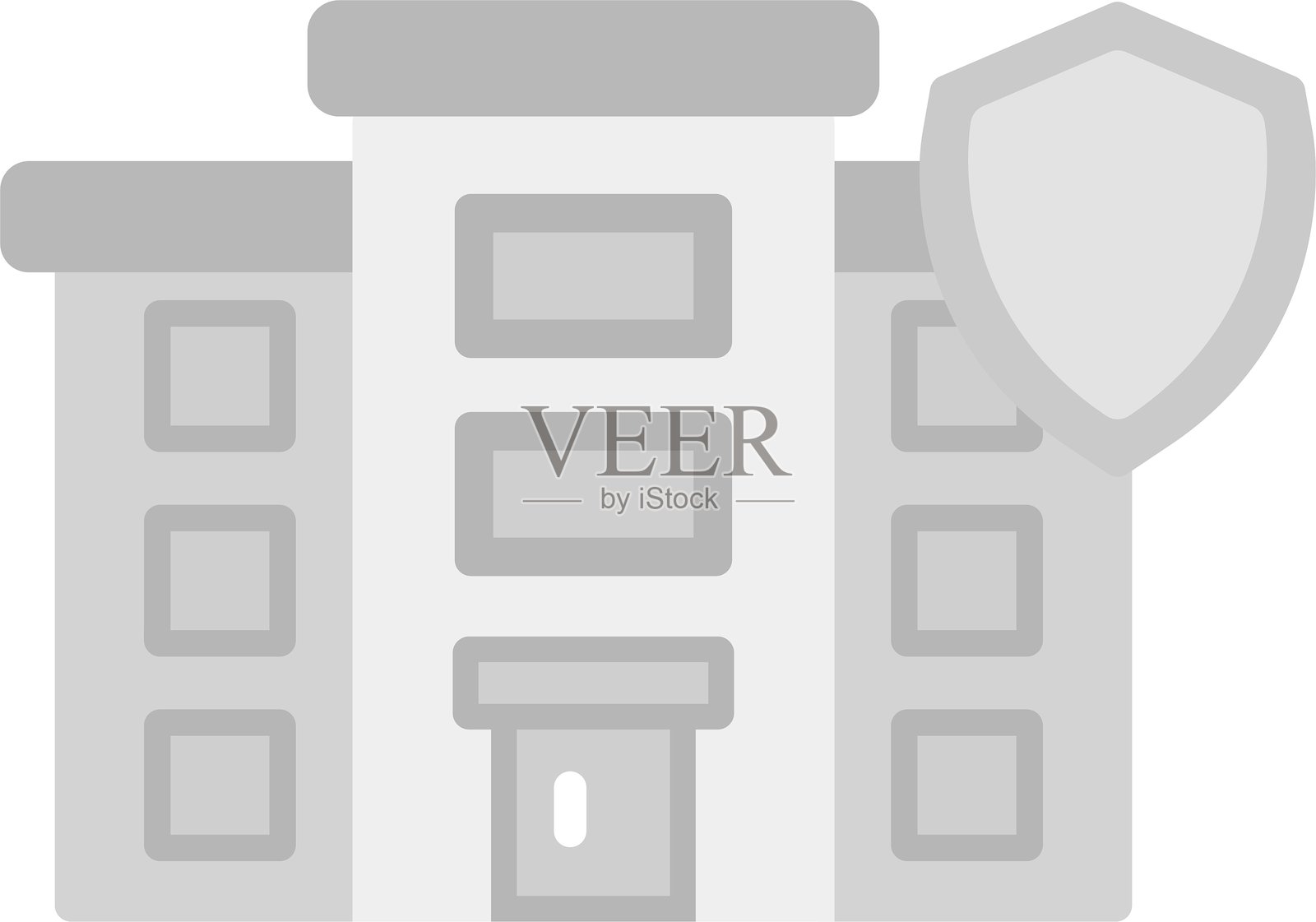 建筑新图标设计创意插画图片素材