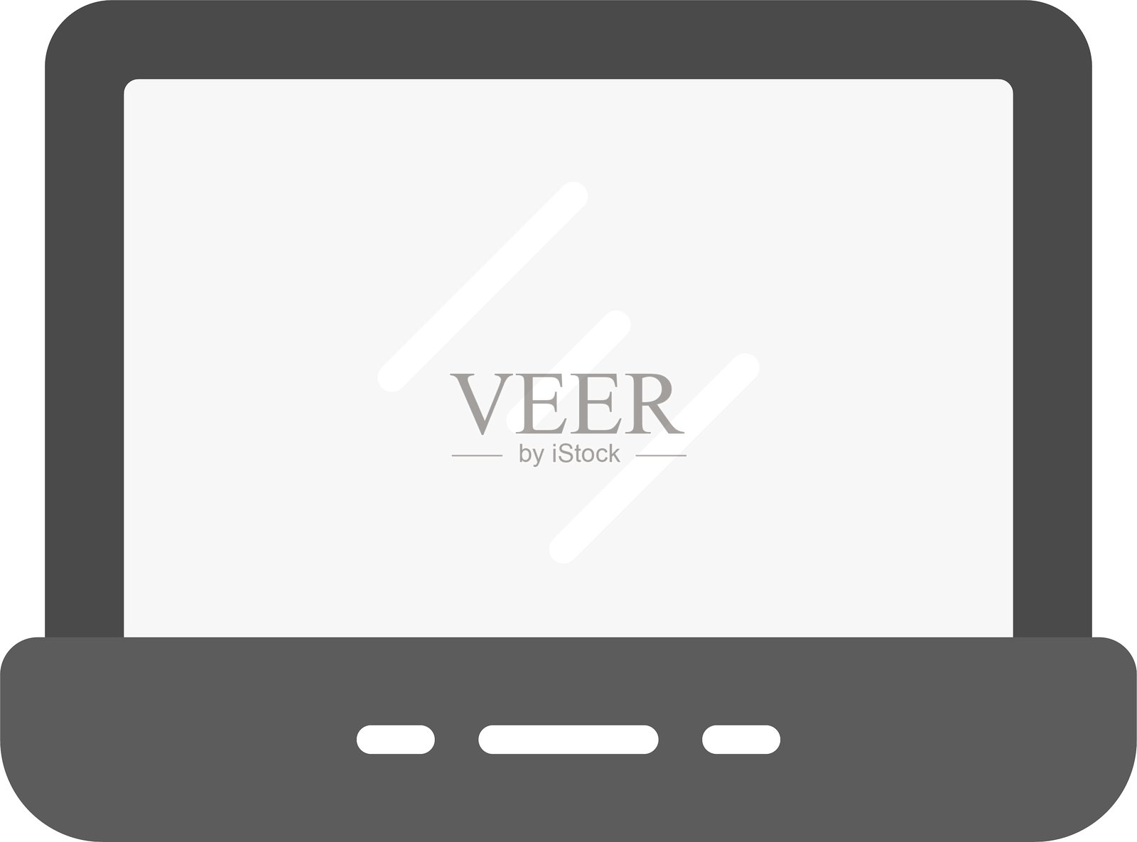 笔记本电脑新图标设计创意插画图片素材