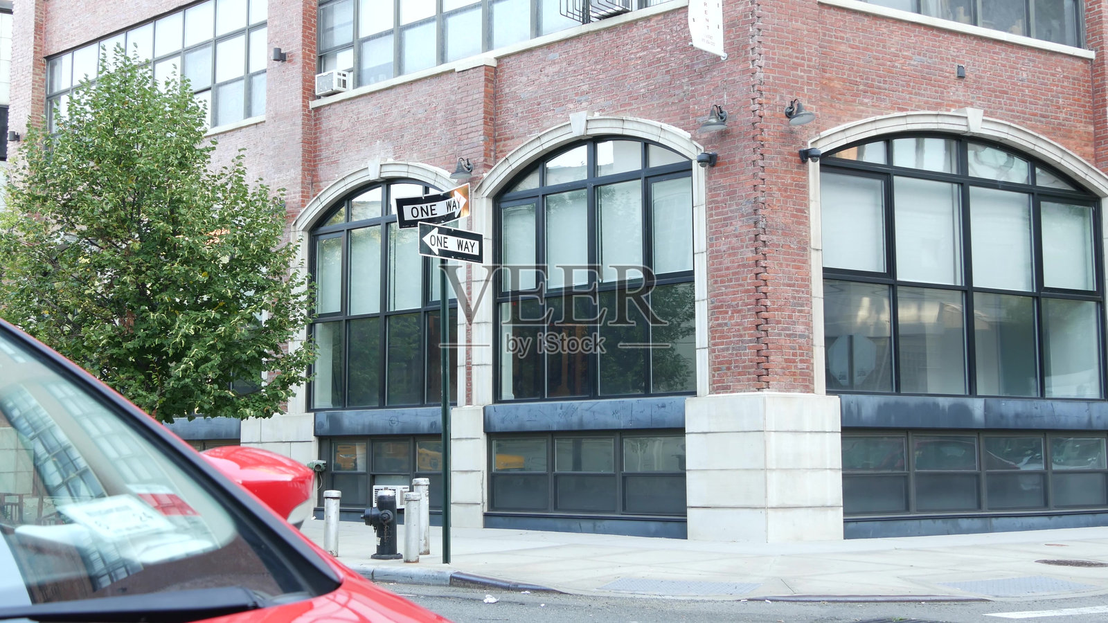 纽约市街道交叉口,单行道交叉口,皇后区,长岛,美国照片摄影图片