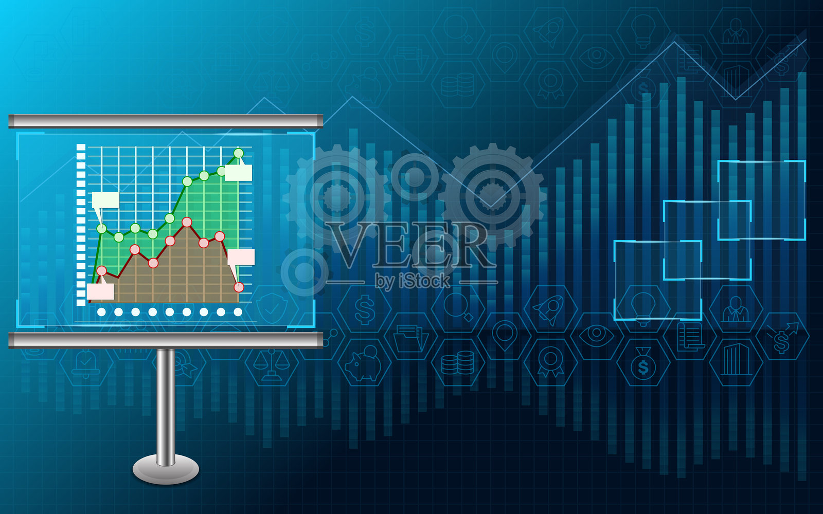 商业分析背景插画图片素材