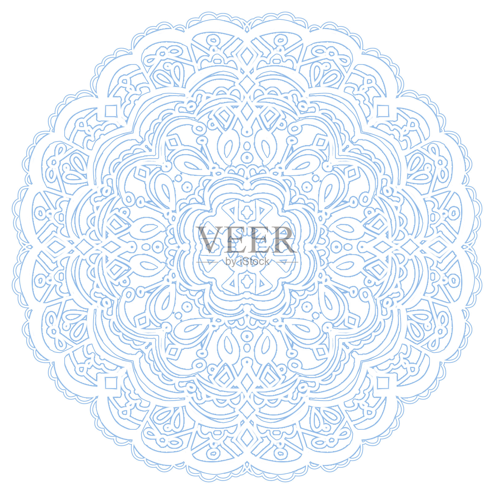 可爱的蕾丝手工绘制装饰插画插画图片素材