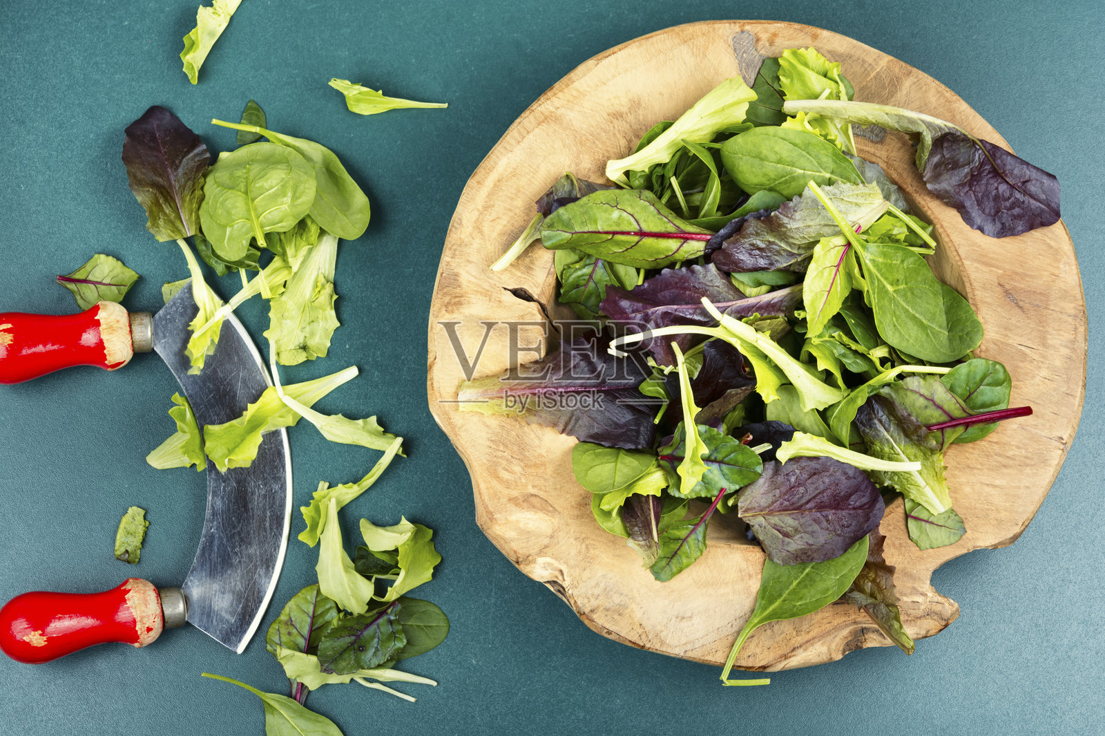 素食绿色沙拉,健康清新。照片摄影图片