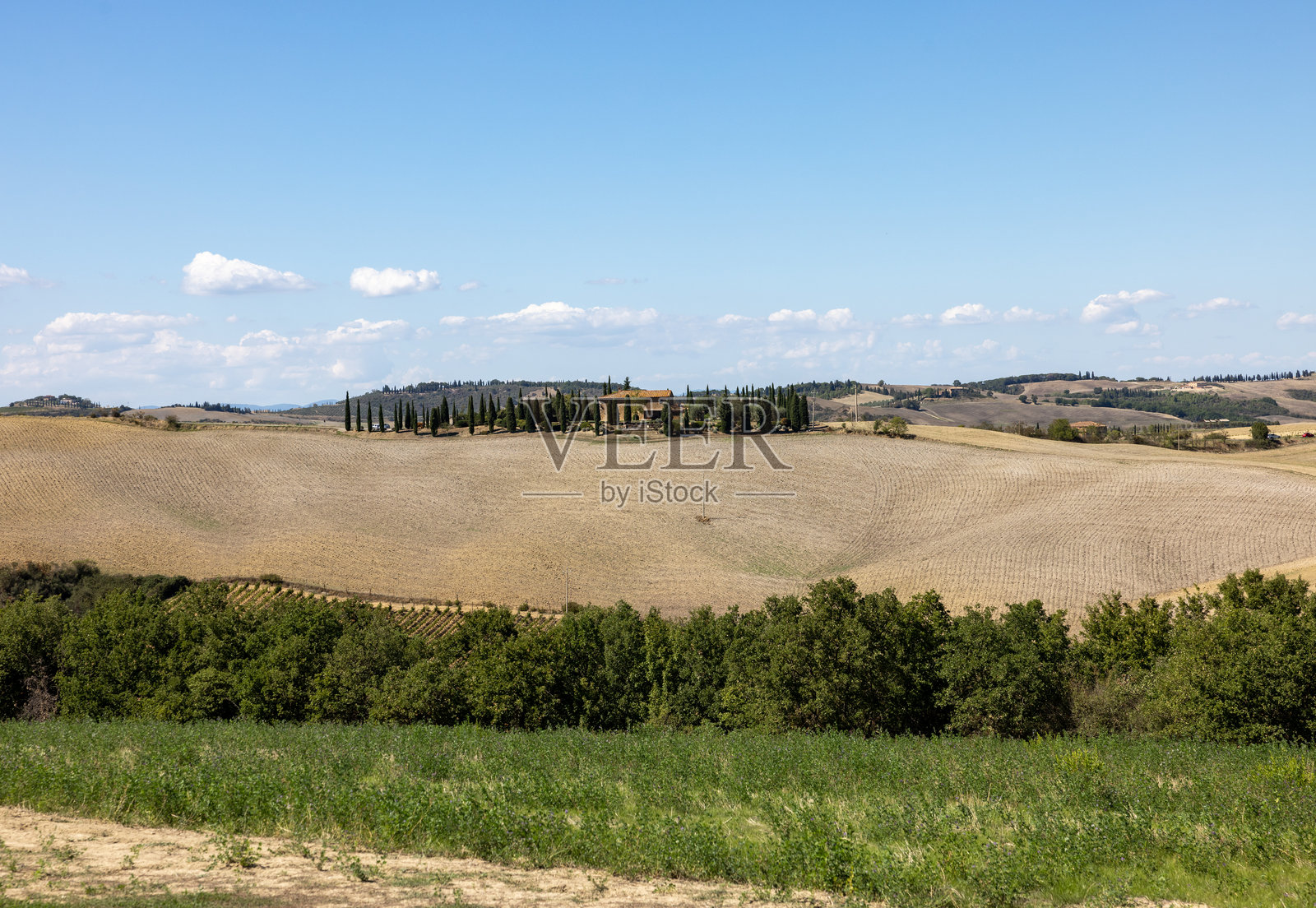 托斯卡纳皮恩扎附近的乡村风光照片摄影图片