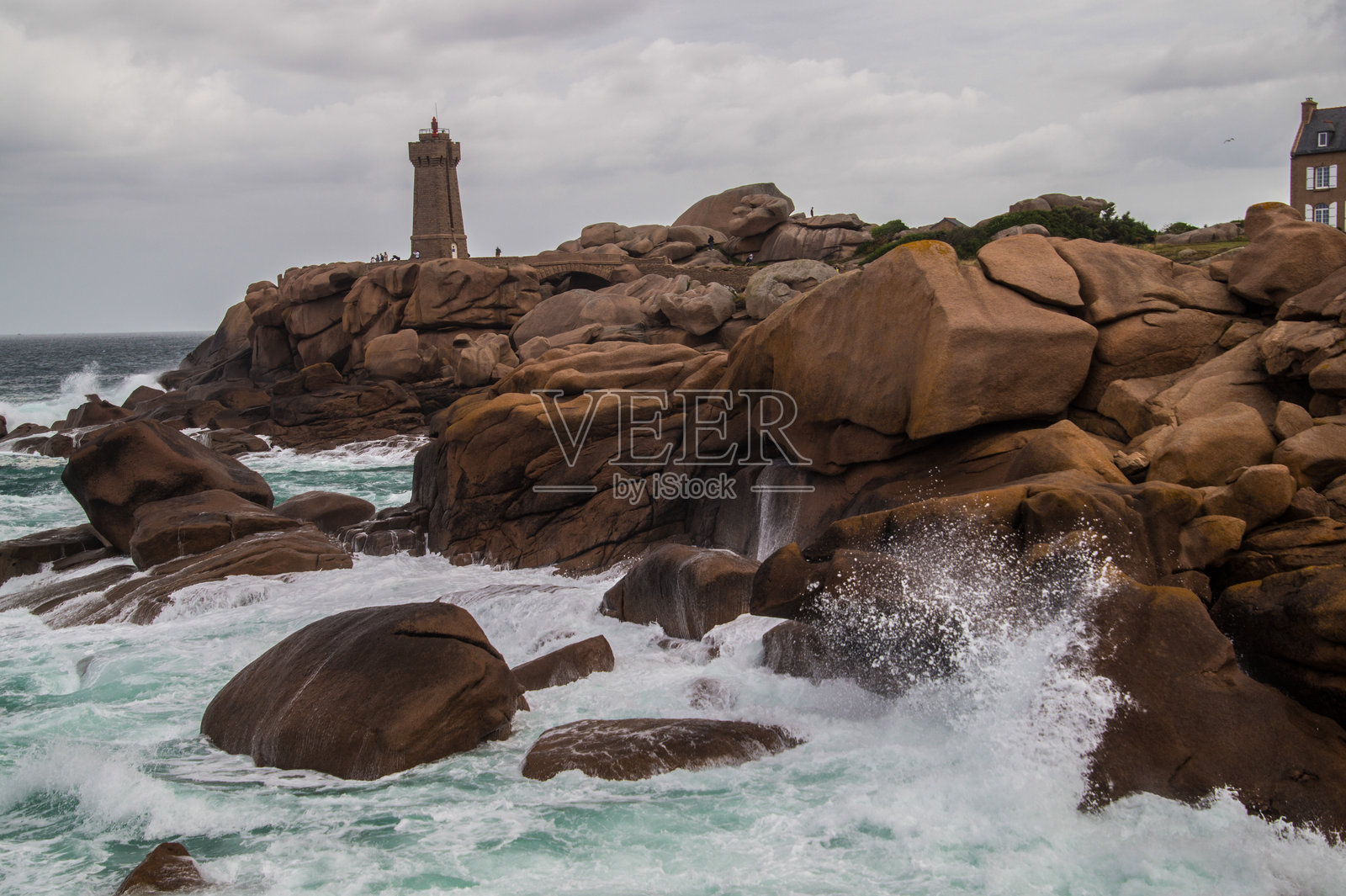 粉色花岗岩海岸,布列塔尼照片摄影图片