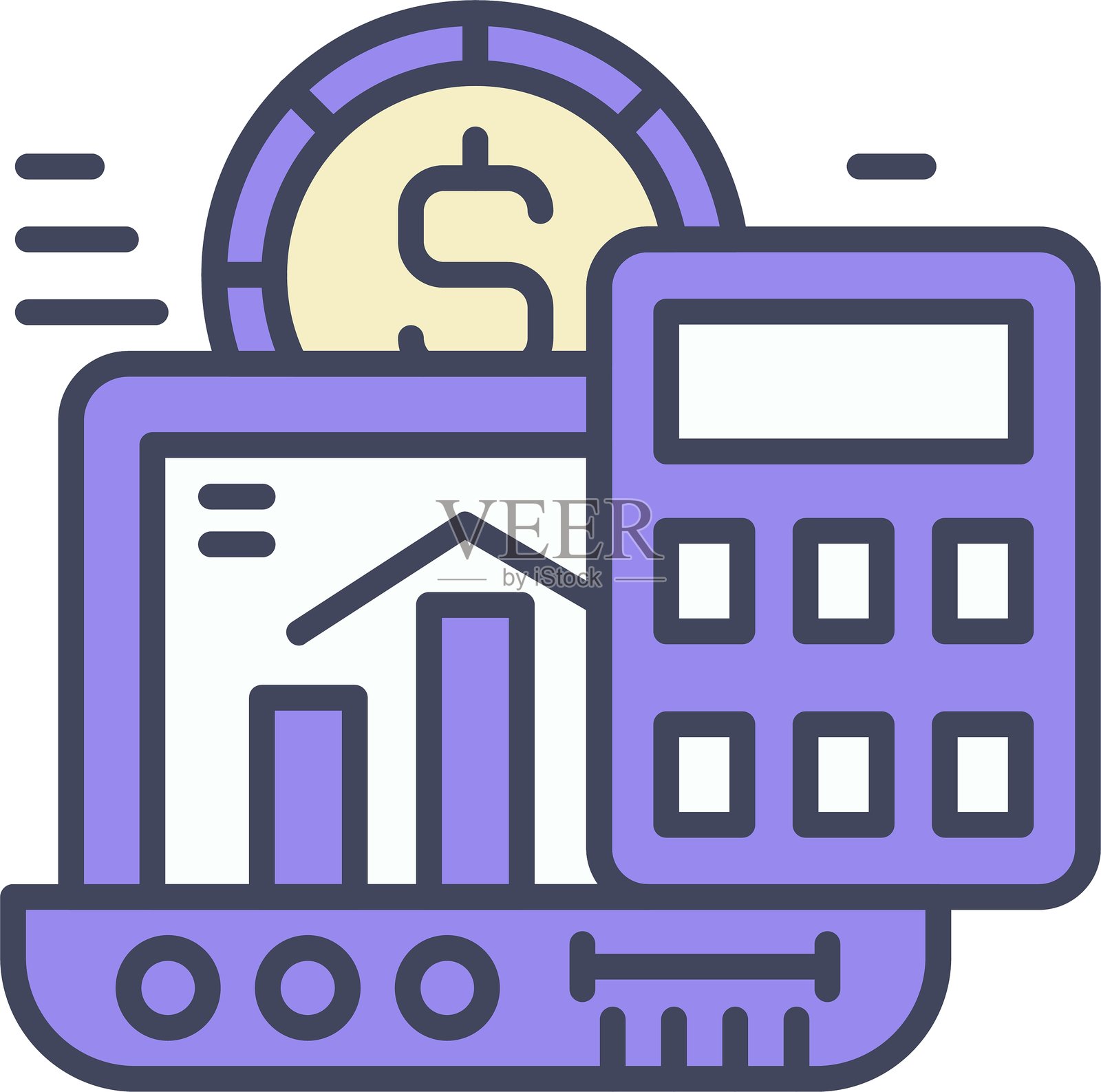 金融图标矢量元素插画图片素材