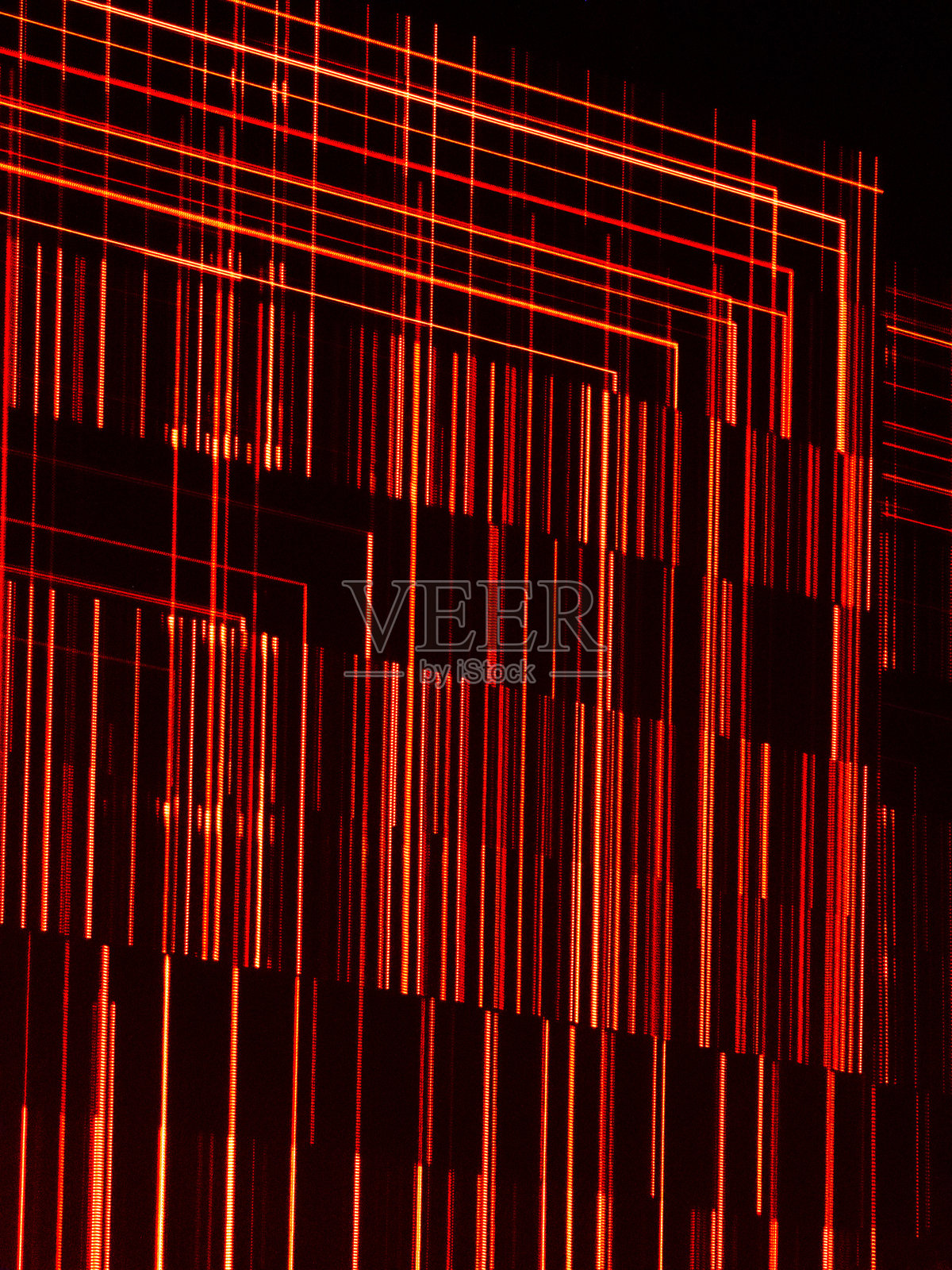 抽象的红色霓虹灯网格图案线条照片摄影图片