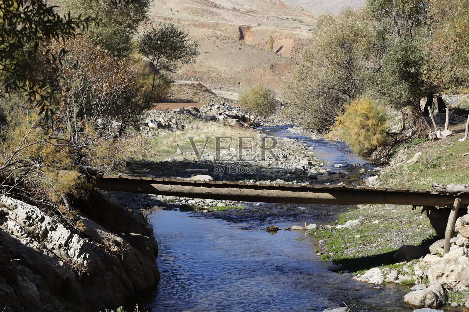 秋季城市桥梁自然风光图照片摄影图片