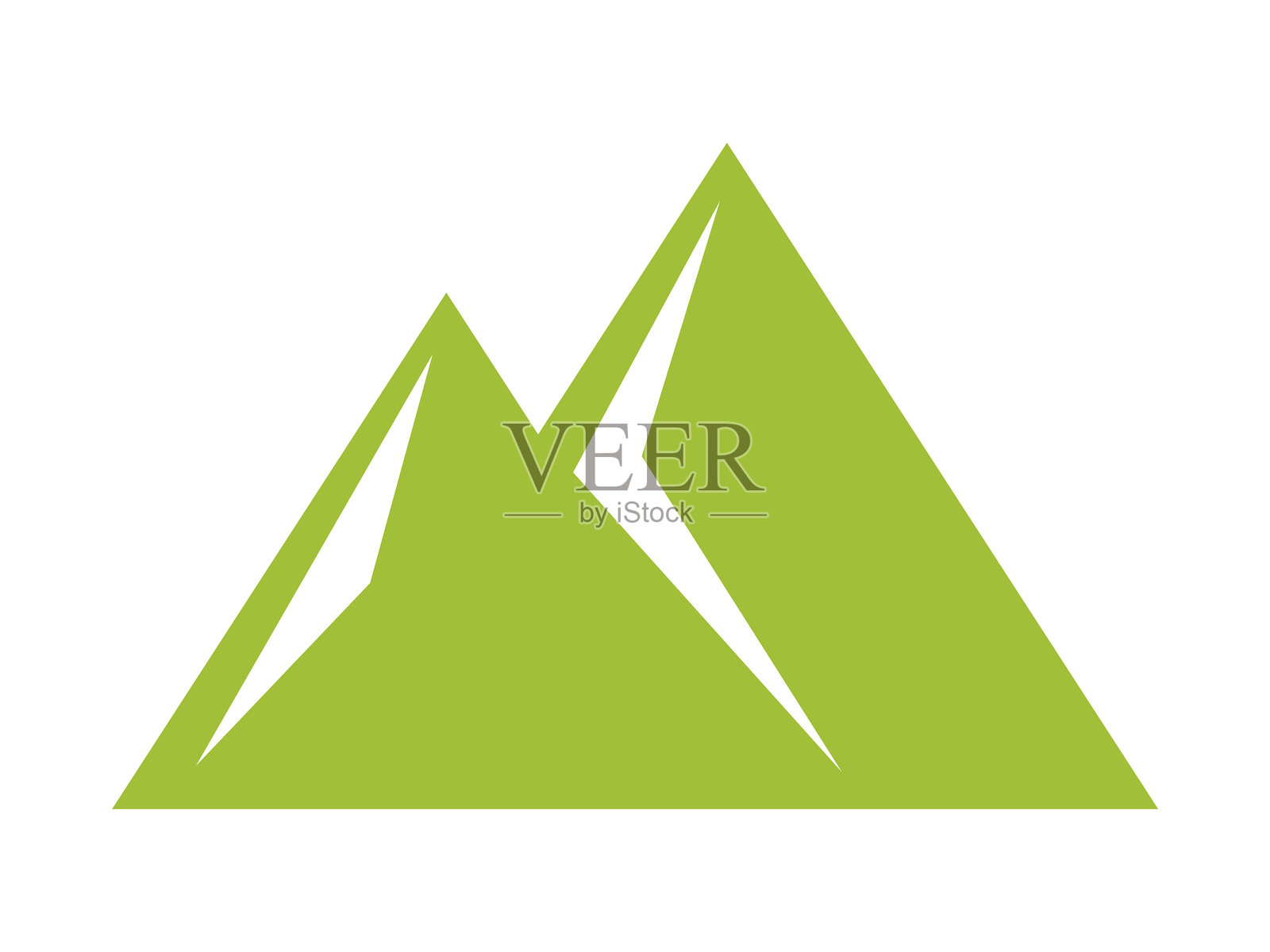 山峰图标,干净的几何山峰插画矢量图插画图片素材