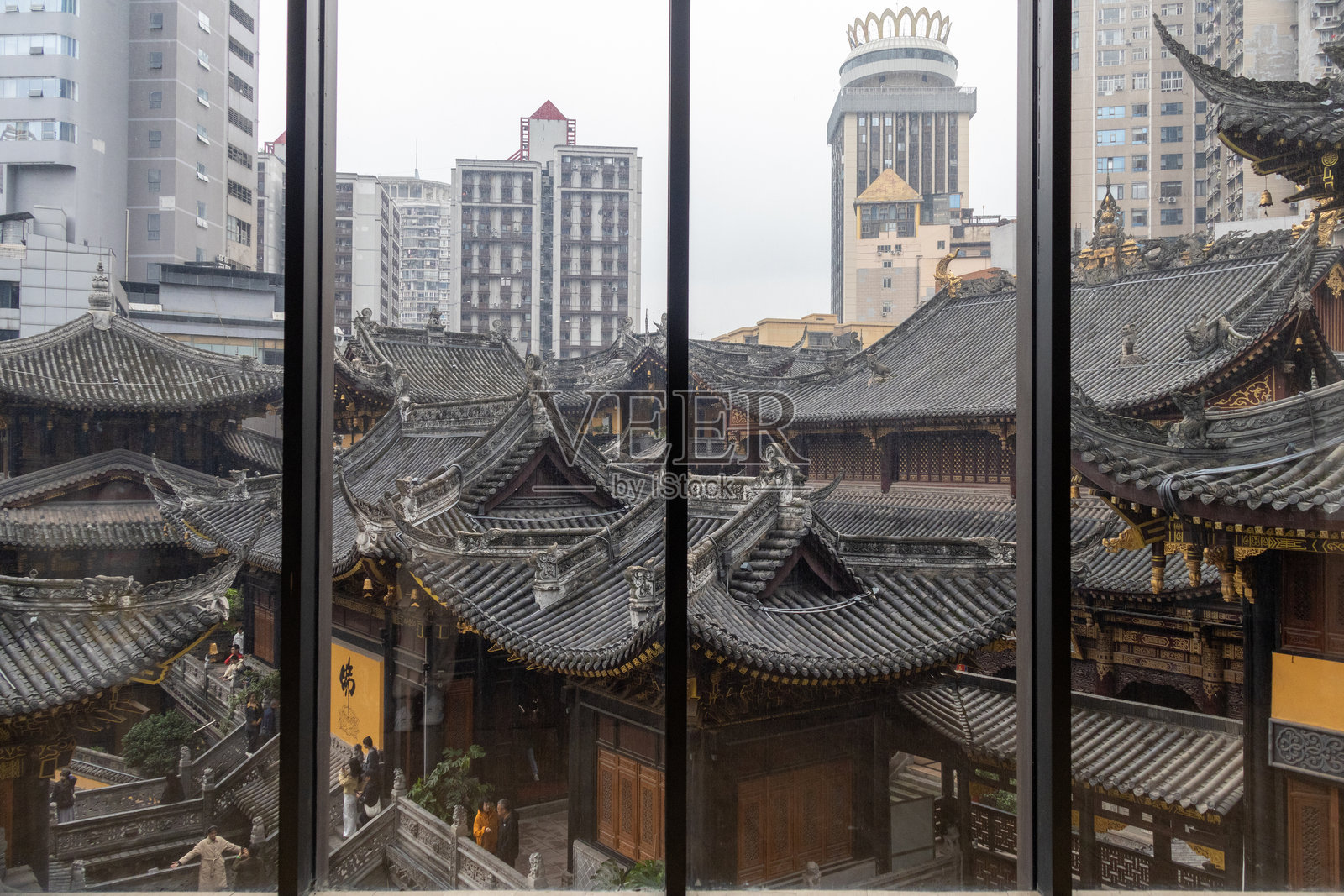 中国重庆罗汉寺的精美建筑照片摄影图片