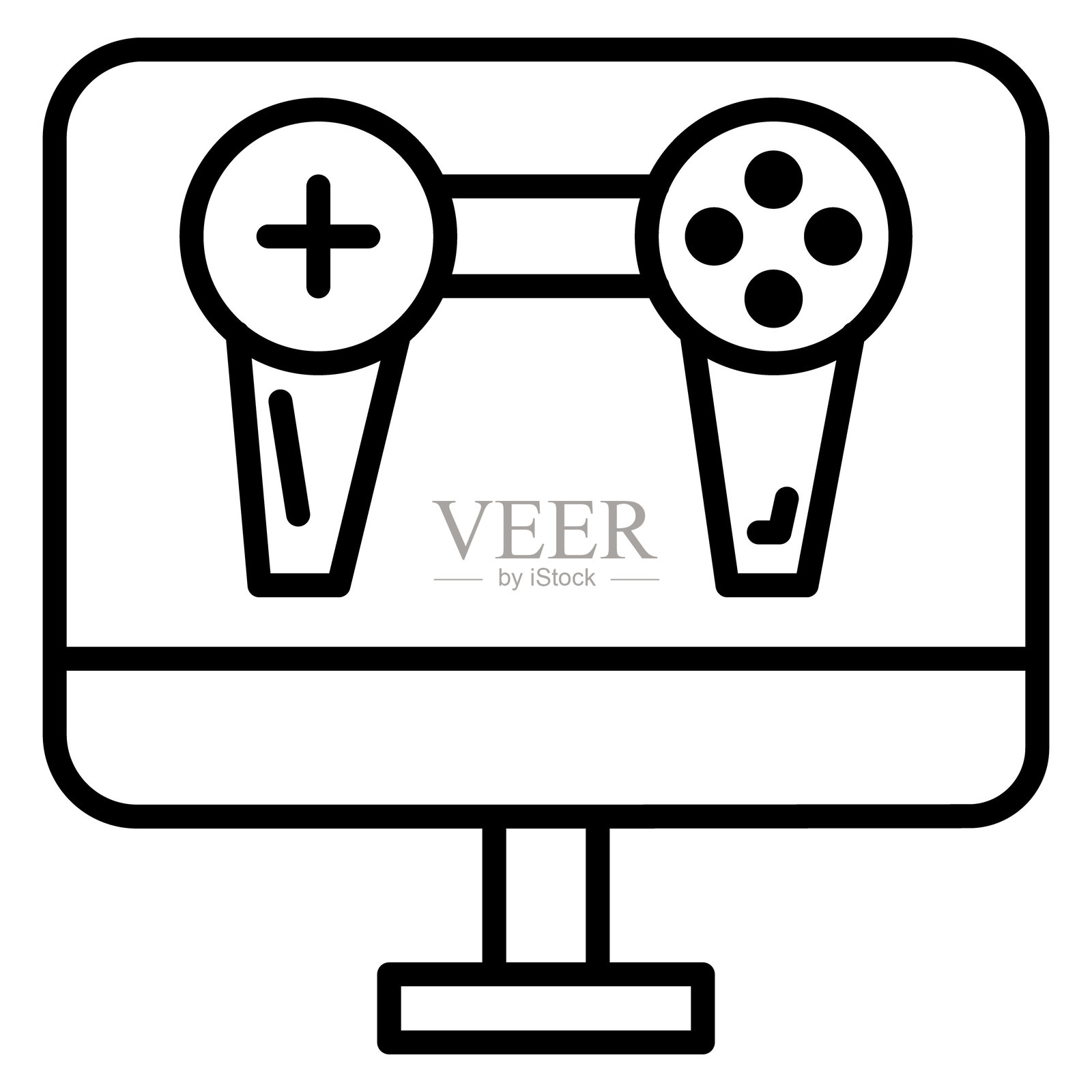 在线游戏矢量图标插画图片素材