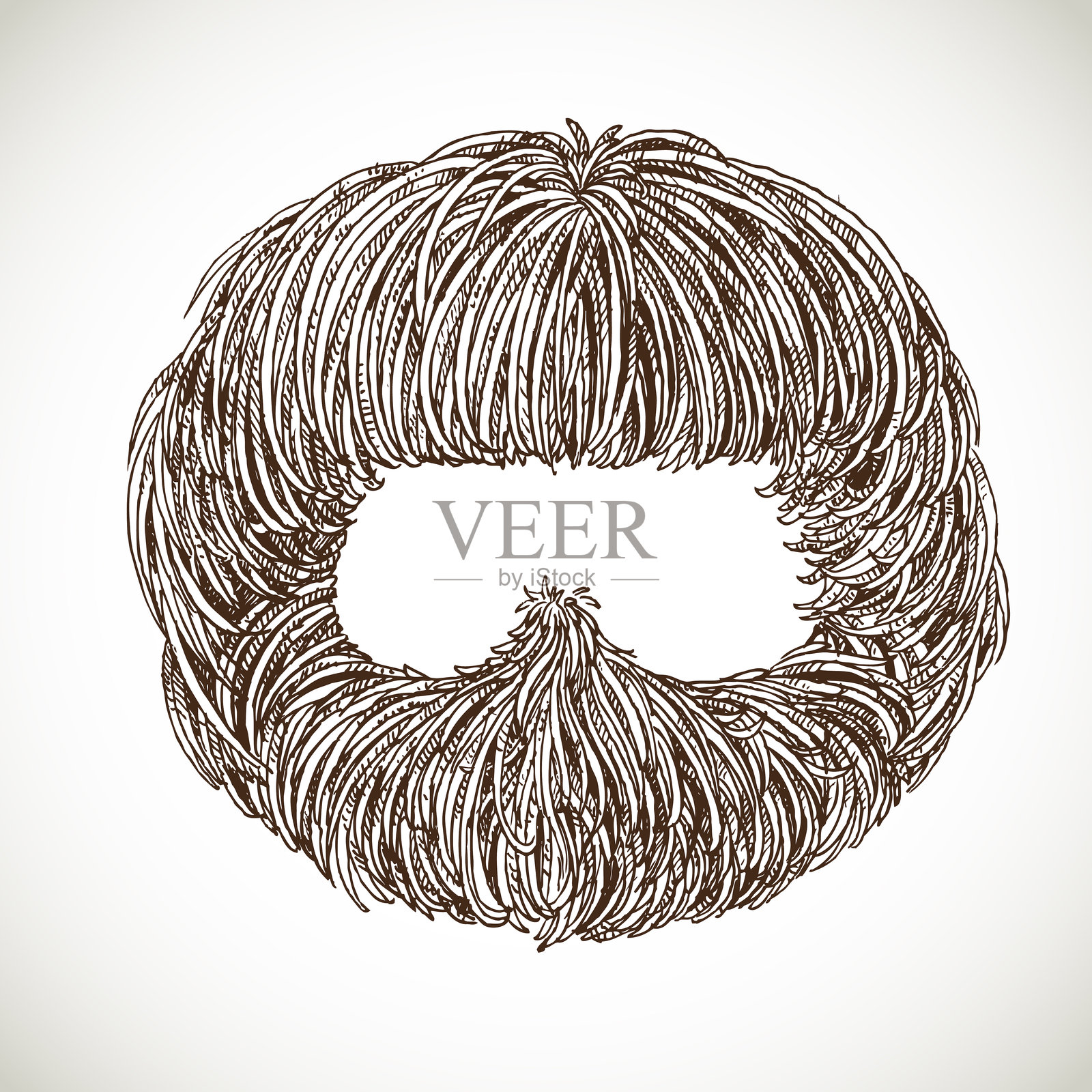 整洁的胡须插画图片素材