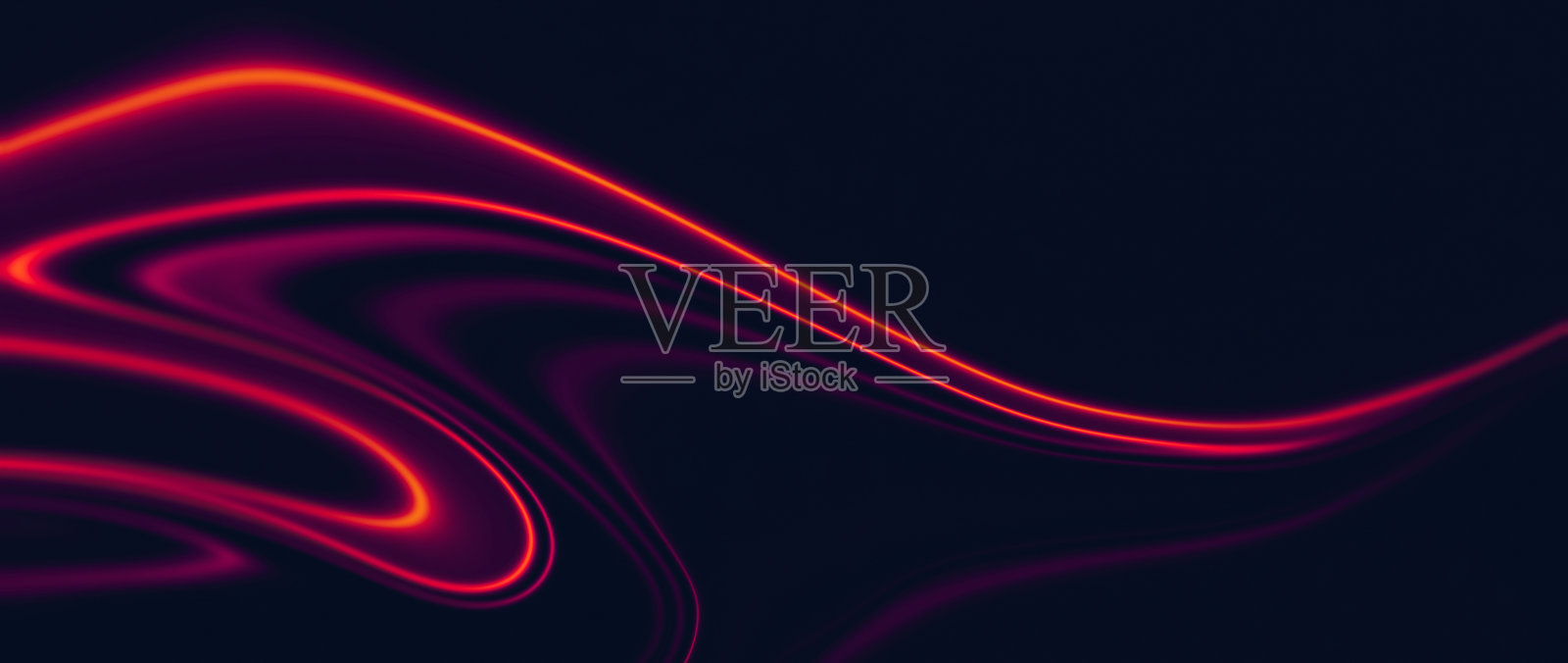 深色背景上的霓虹红光波照片摄影图片