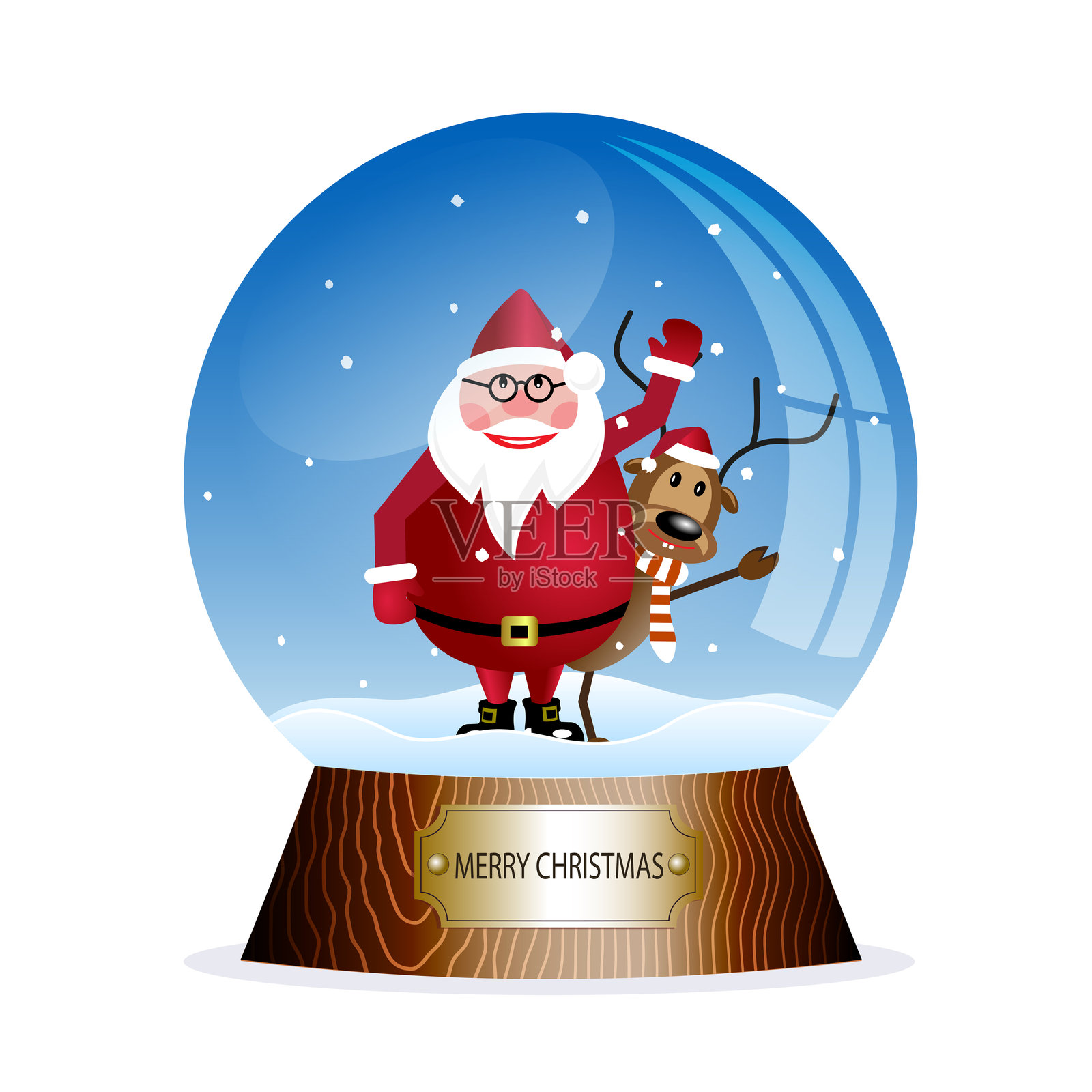 圣诞玩具雪花球插画图片素材