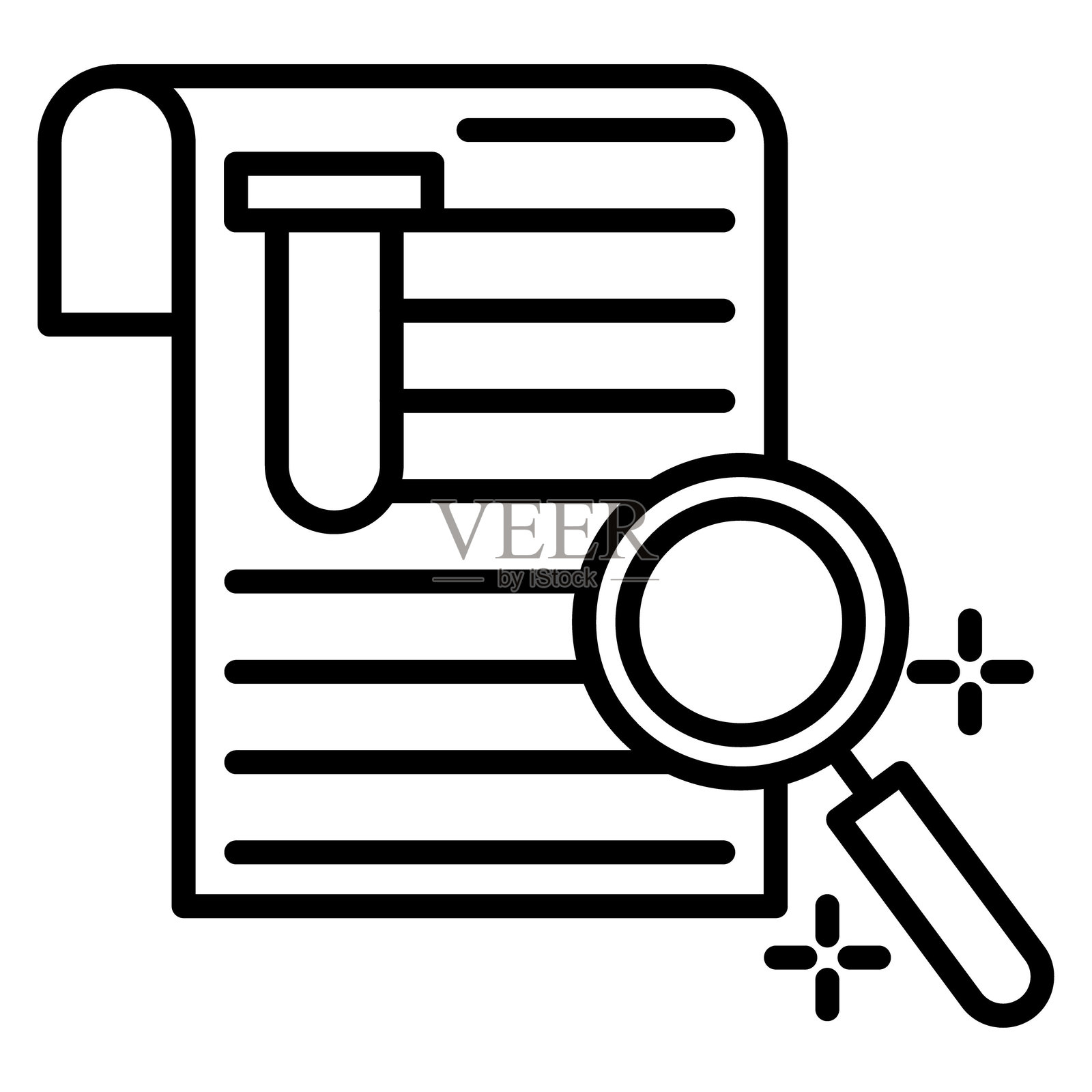 研究矢量图标插画图片素材