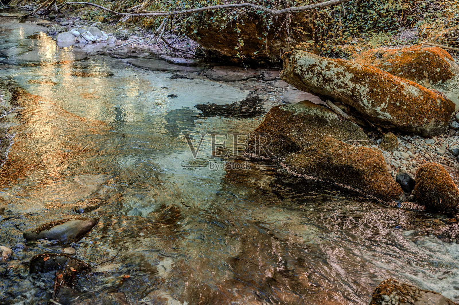 奥芬托峡谷,卡拉马尼科泰尔梅,阿布鲁佐照片摄影图片