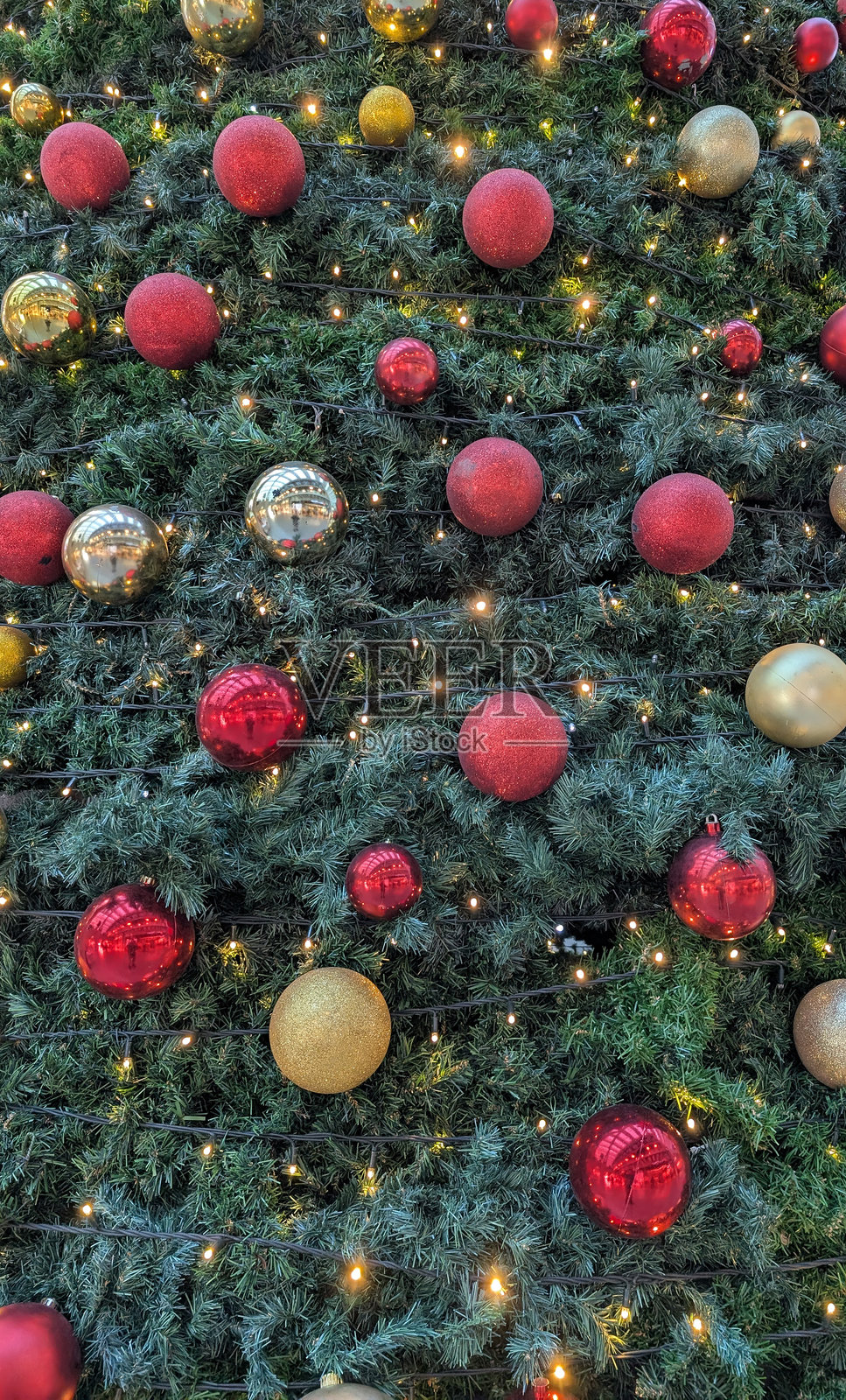 带有装饰品的圣诞树纹理照片摄影图片