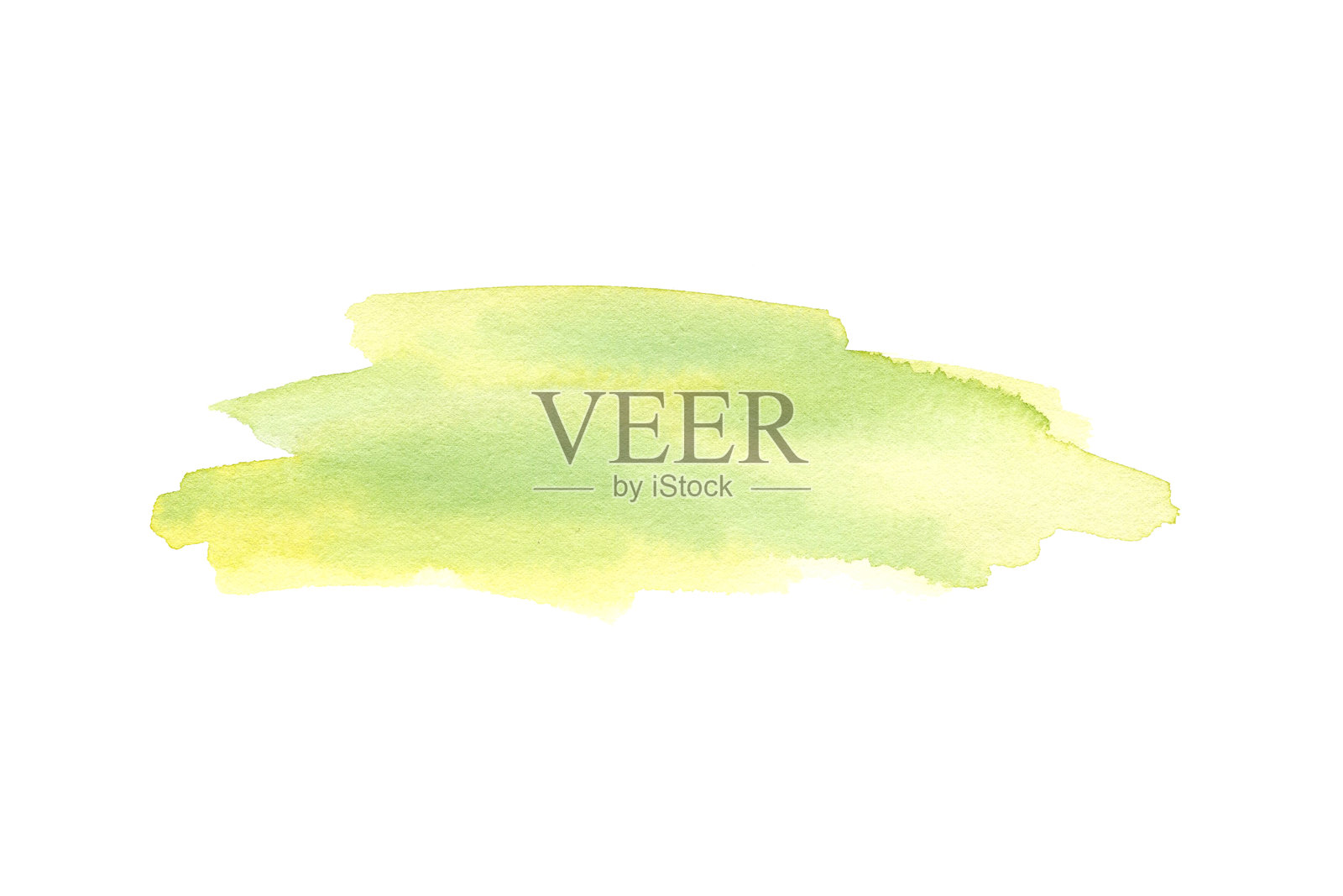 水彩绿色飞溅与新鲜的绿草插画图片素材