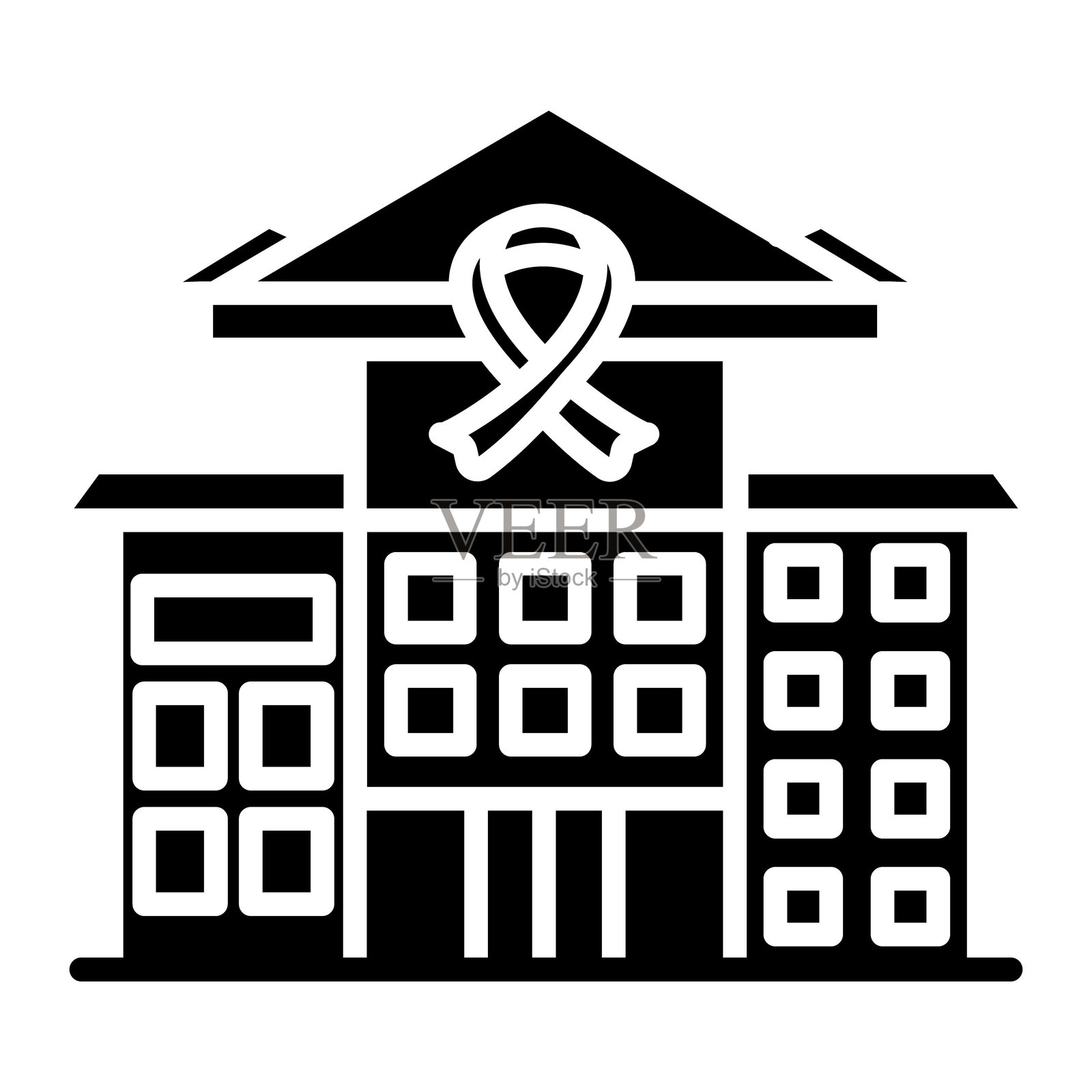 癌症医院矢量图标插画图片素材