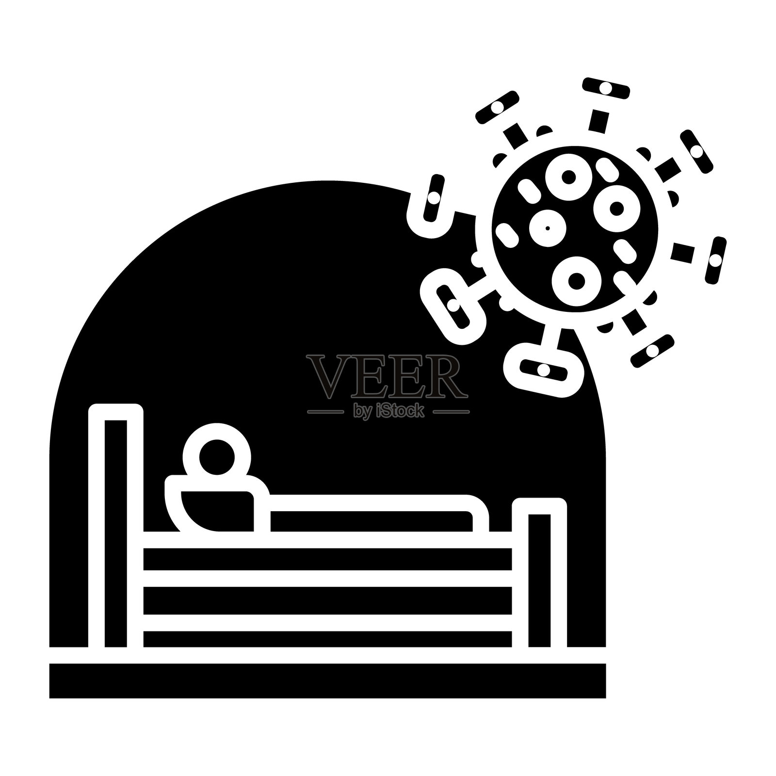 隔离舱矢量图标插画图片素材