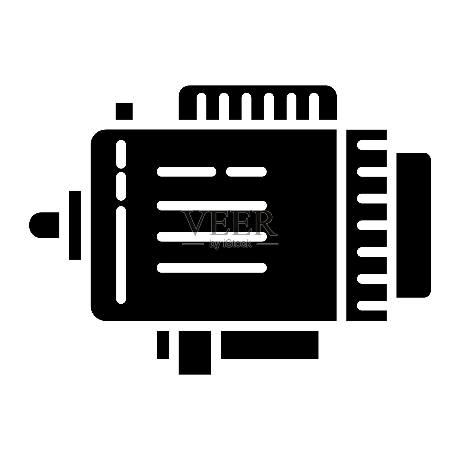 发电机矢量图标插画图片素材