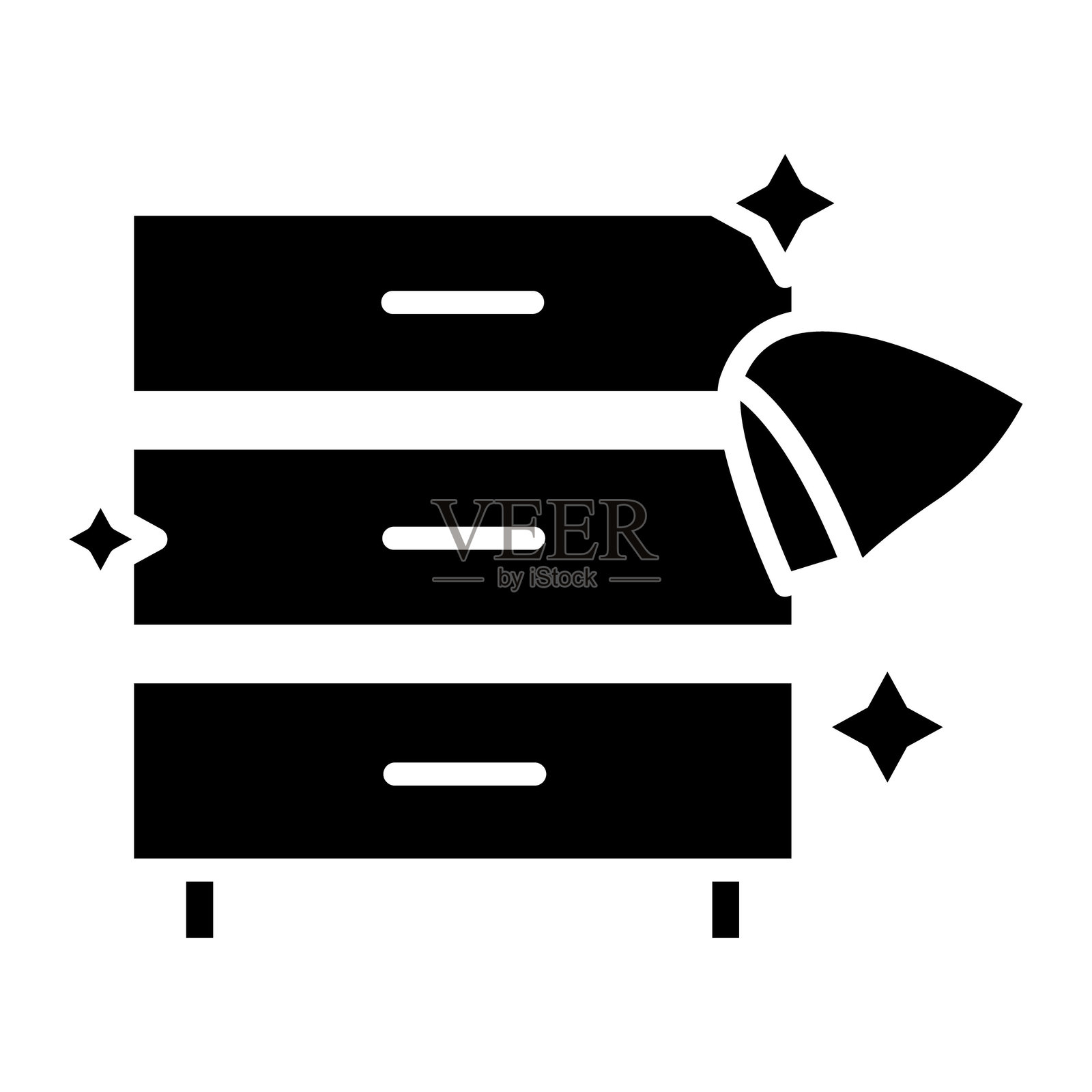 清洁抽屉矢量图标插画图片素材