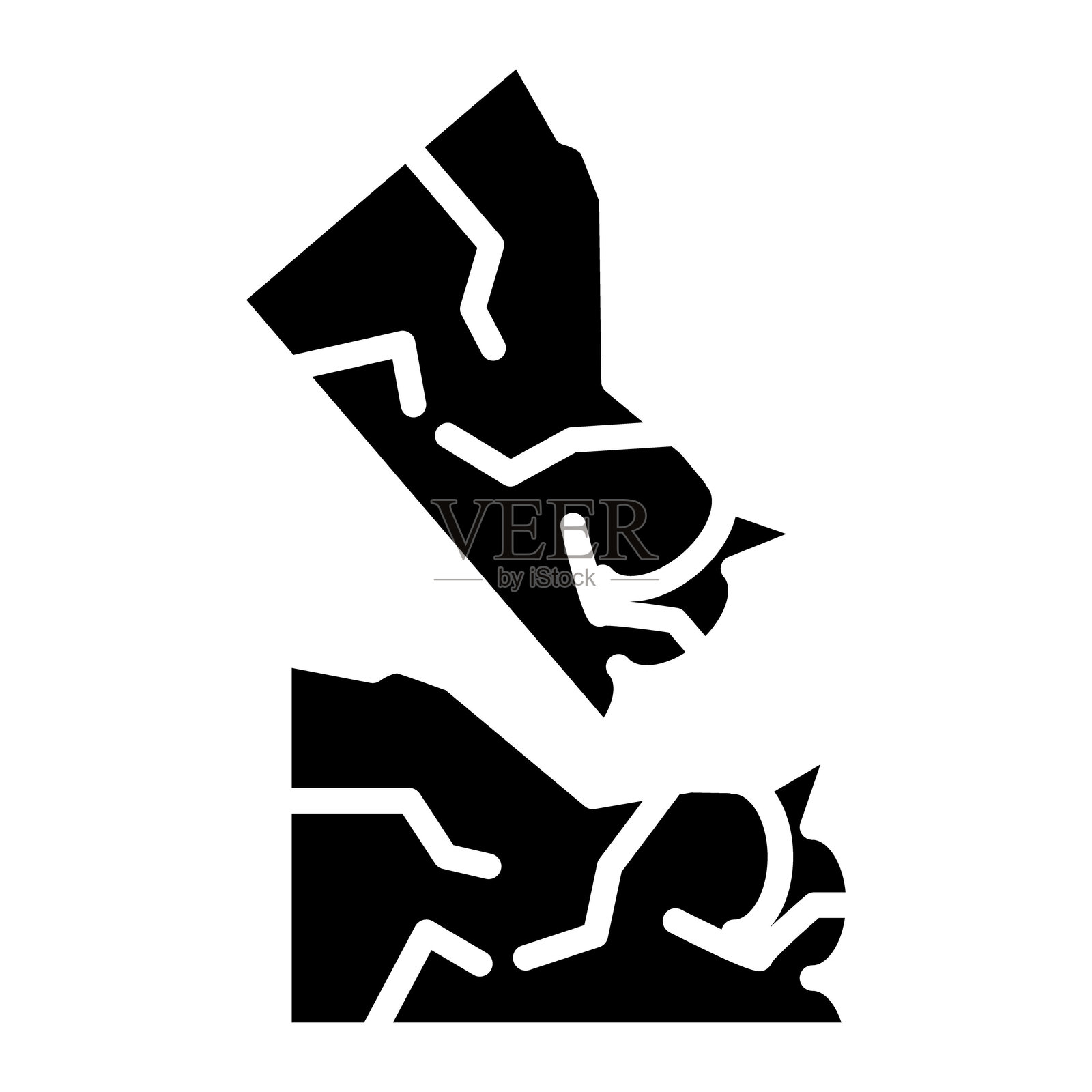 山体滑坡矢量图标插画图片素材