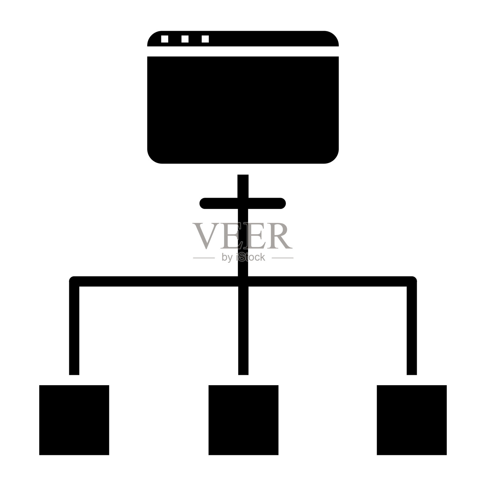 网络分段矢量图标插画图片素材