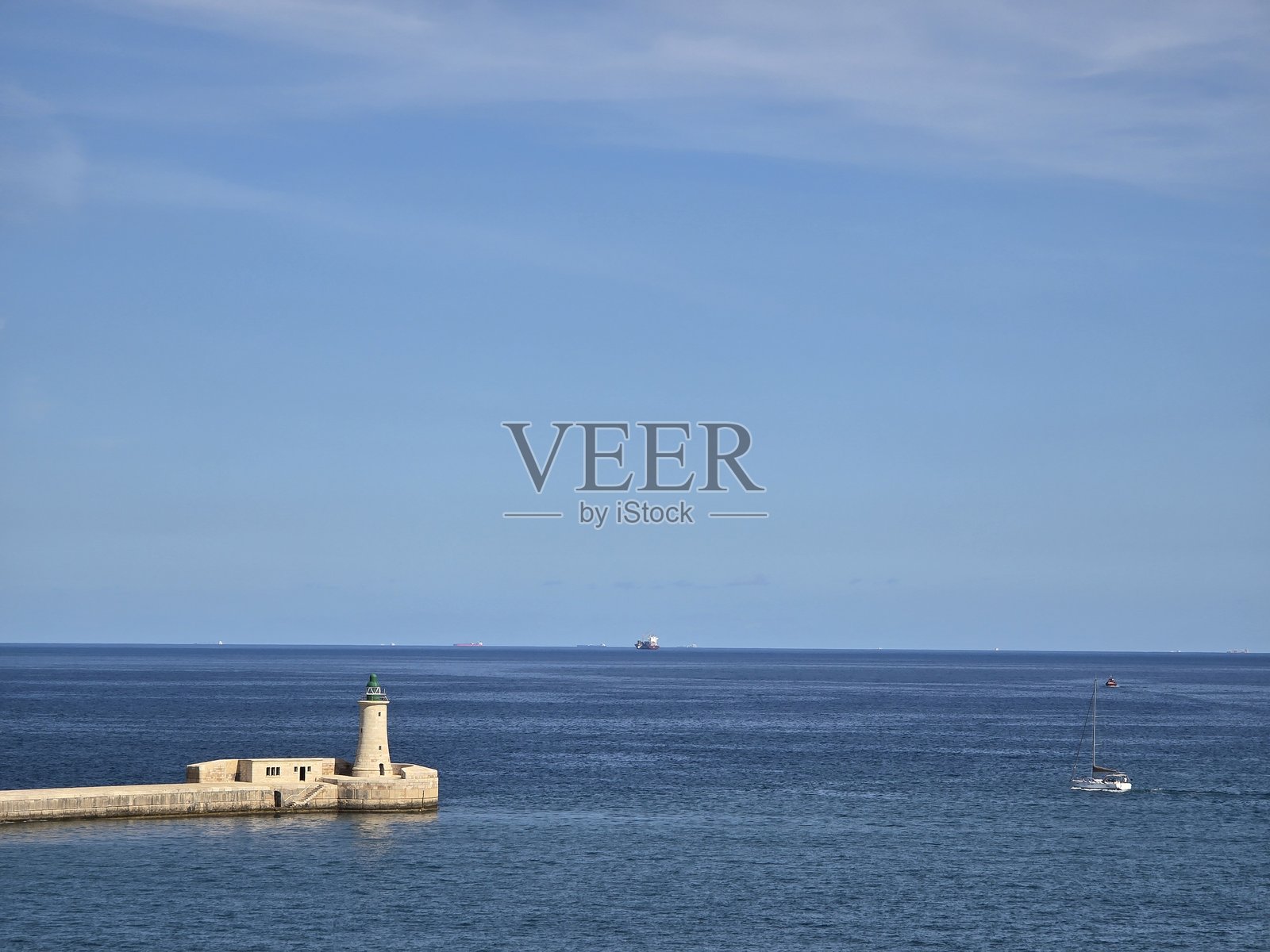 马耳他灯塔照片摄影图片