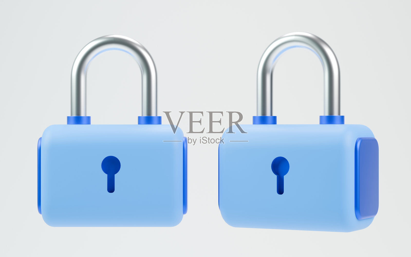 安全挂锁元素的3D渲染照片摄影图片
