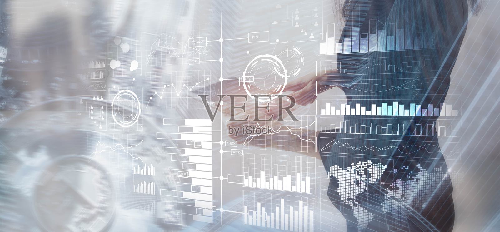 金融图表图投资商业智能概念照片摄影图片