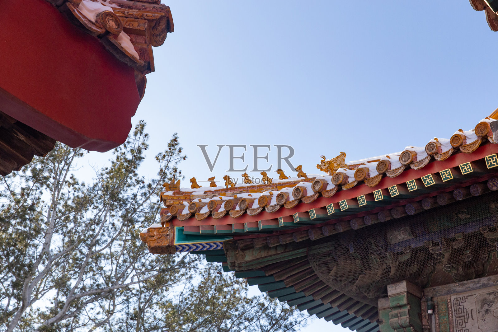 故宫屋脊神兽照片摄影图片