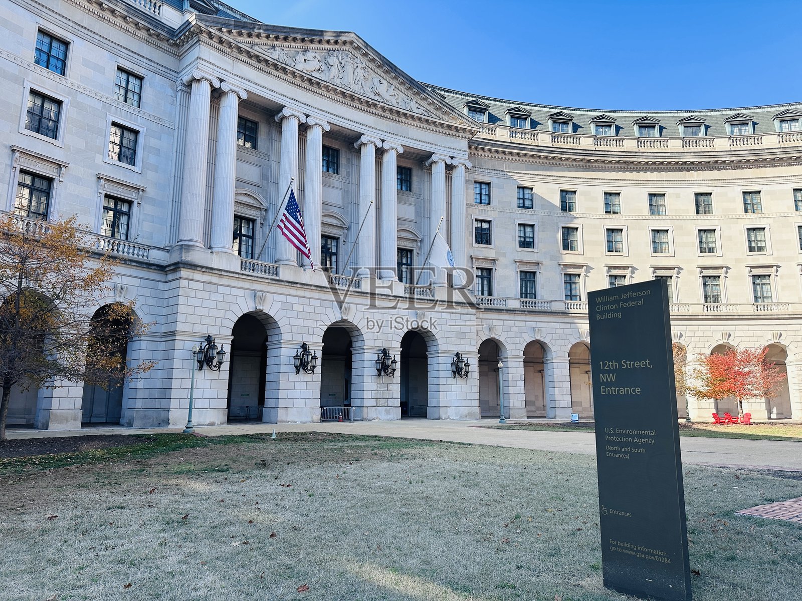 华盛顿特区建筑,在联邦三角站附近,接近旧邮局,美国照片摄影图片