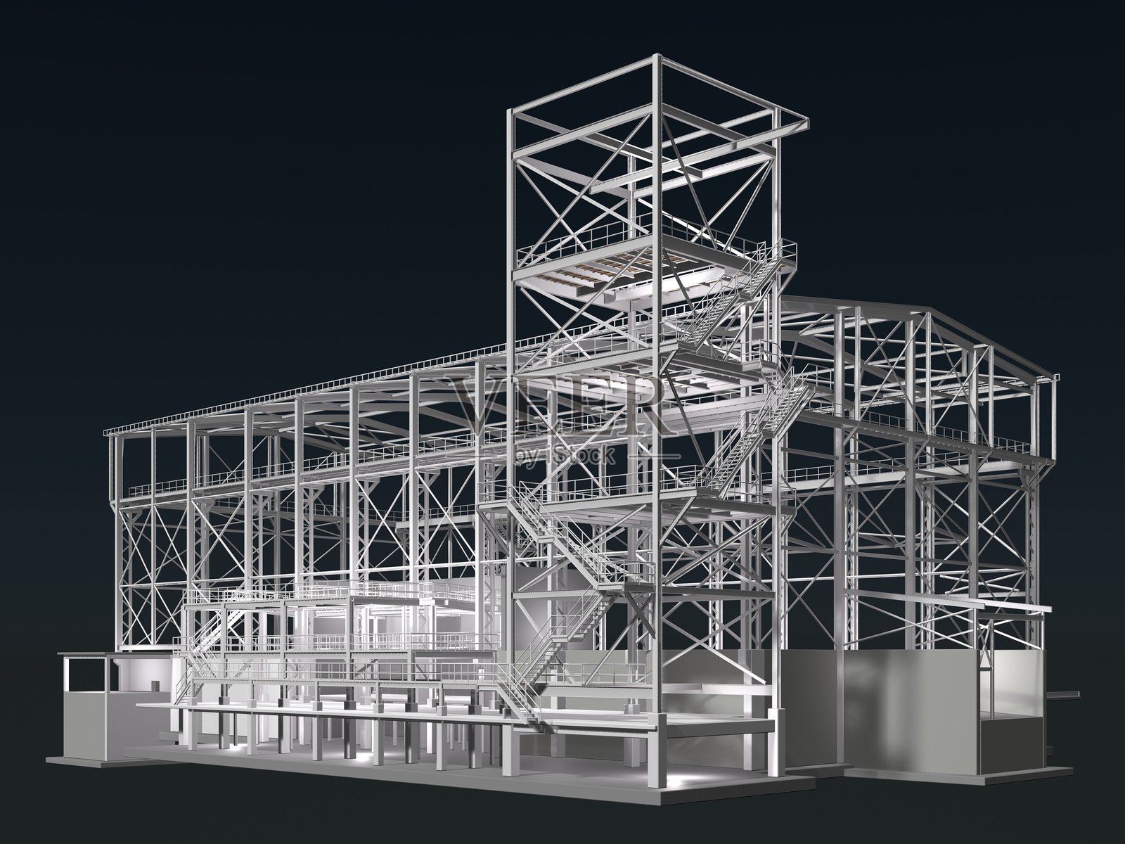 建筑结构三维插画照片摄影图片