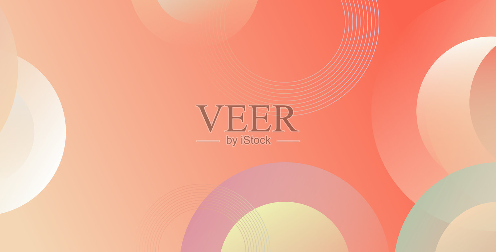 抽象彩色渐变透明气泡几何图案艺术背景插画图片素材