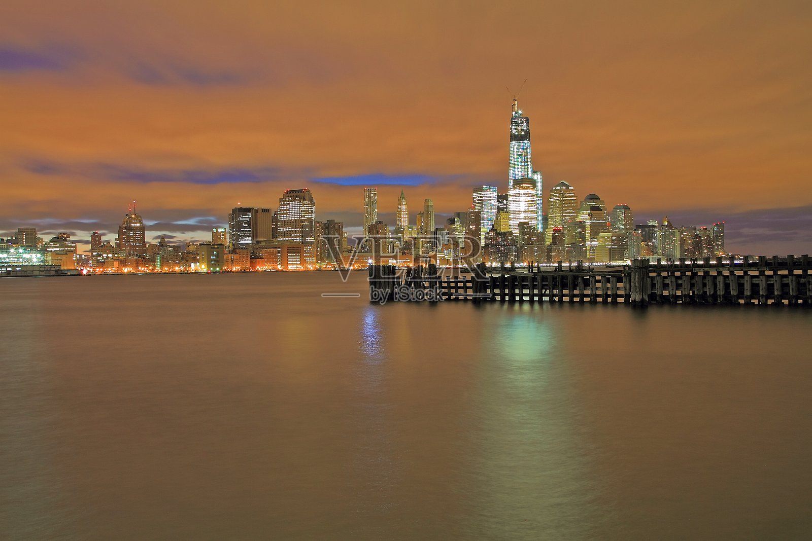 纽约市。曼哈顿中城摩天大楼的绝佳全景视图照片摄影图片