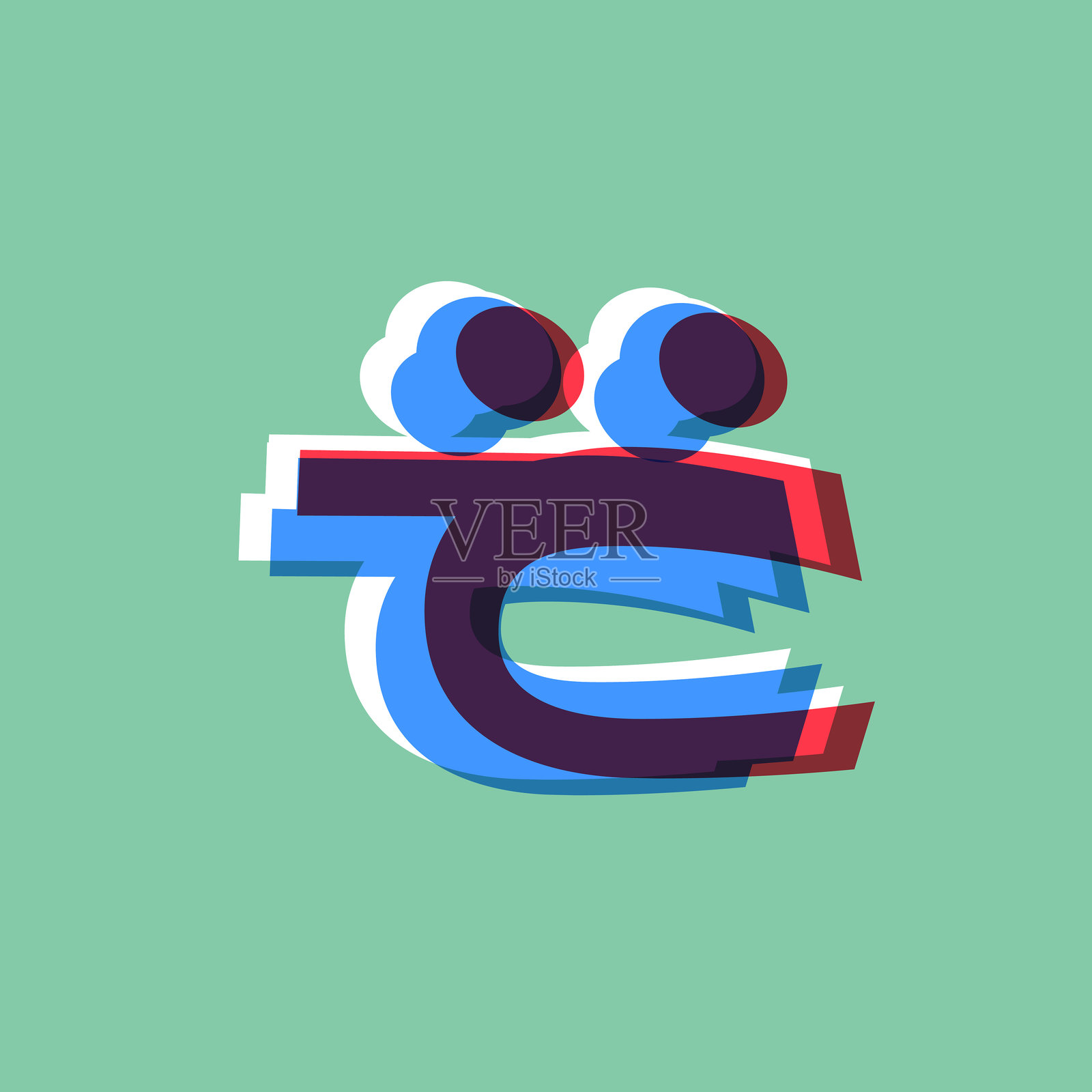 复印风格的表情符号图标插画图片素材