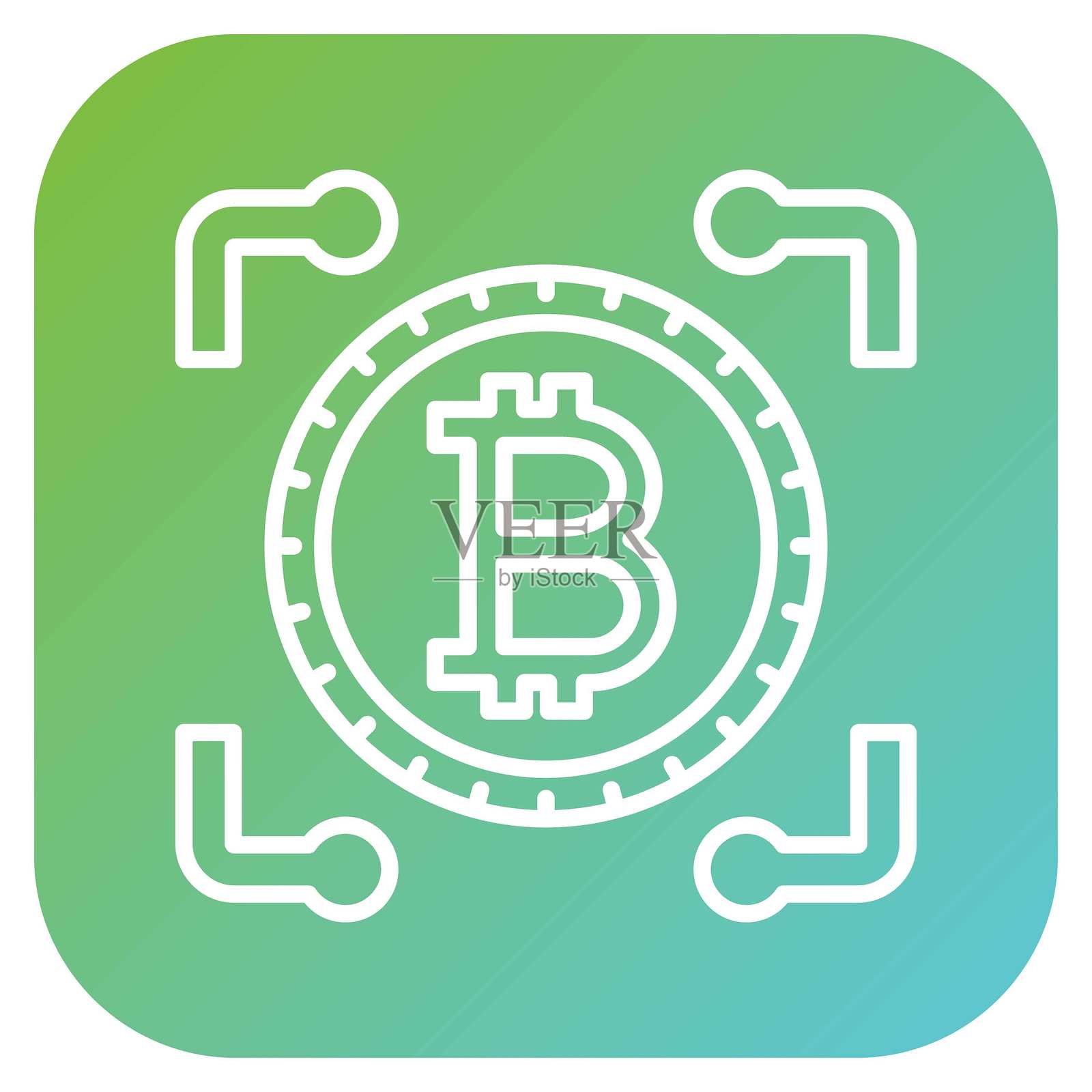 加密货币图标风格矢量设计插画图片素材